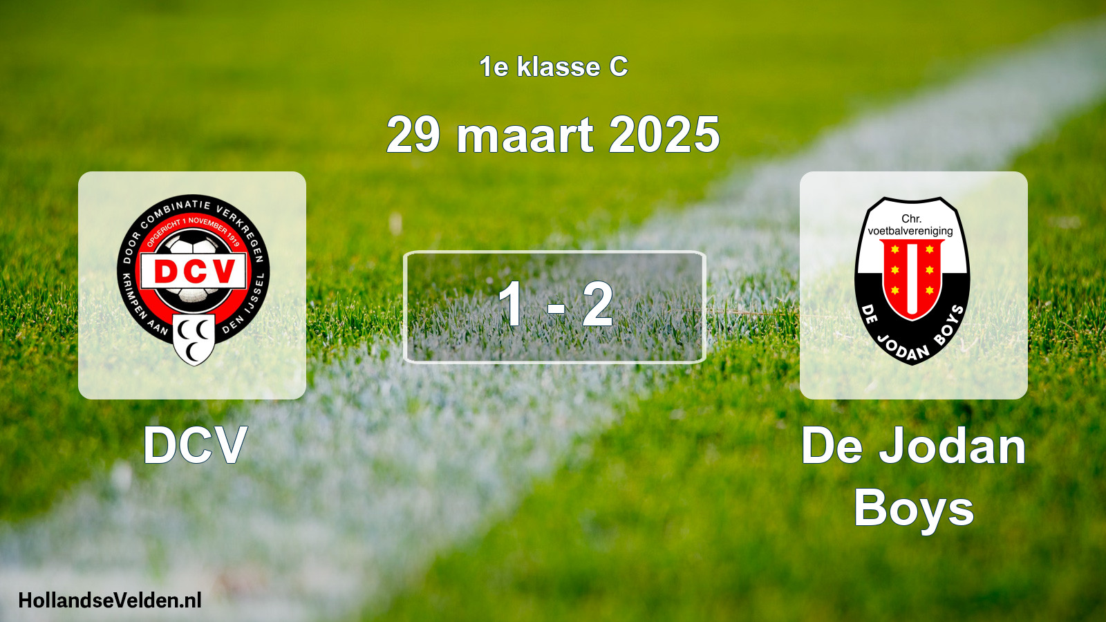 Total number of matches played: DCV - De Jodan Boys 1 - 2 (29 March 2025)