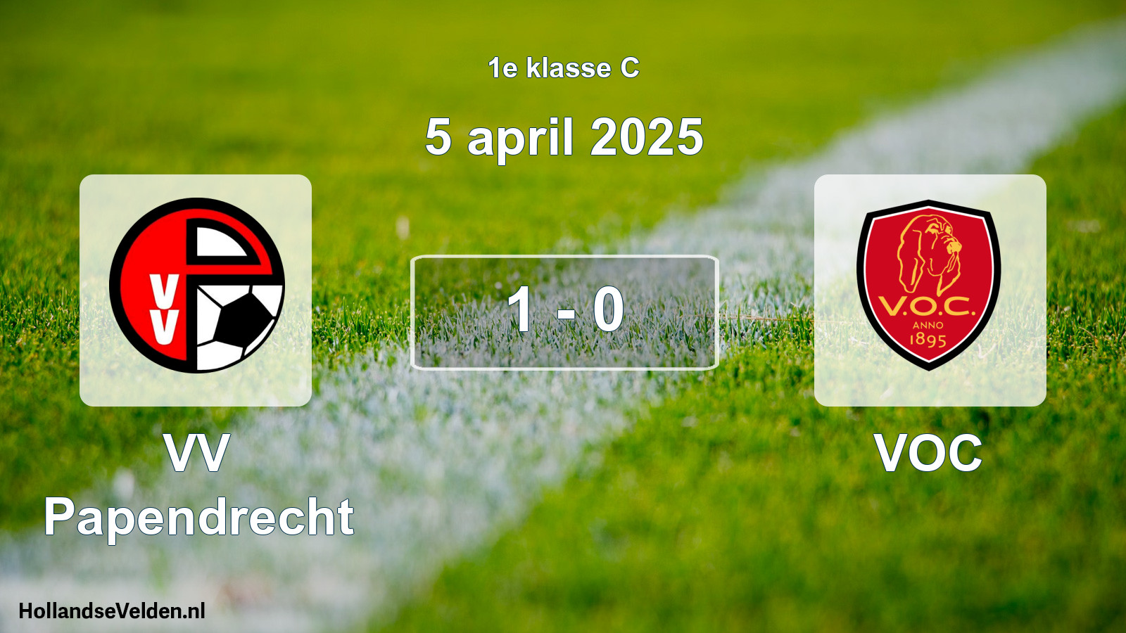 Total number of matches played: VV Papendrecht - VOC 1 - 0 (5 April 2025)