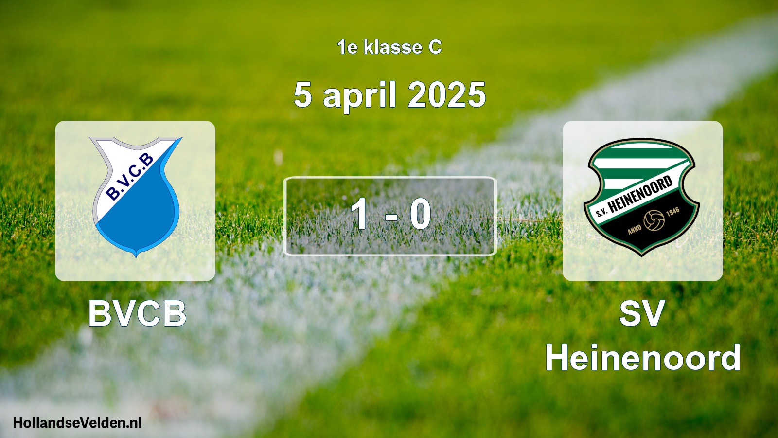 Total number of matches played: BVCB - SV Heinenoord 1 - 0 (5 April 2025)