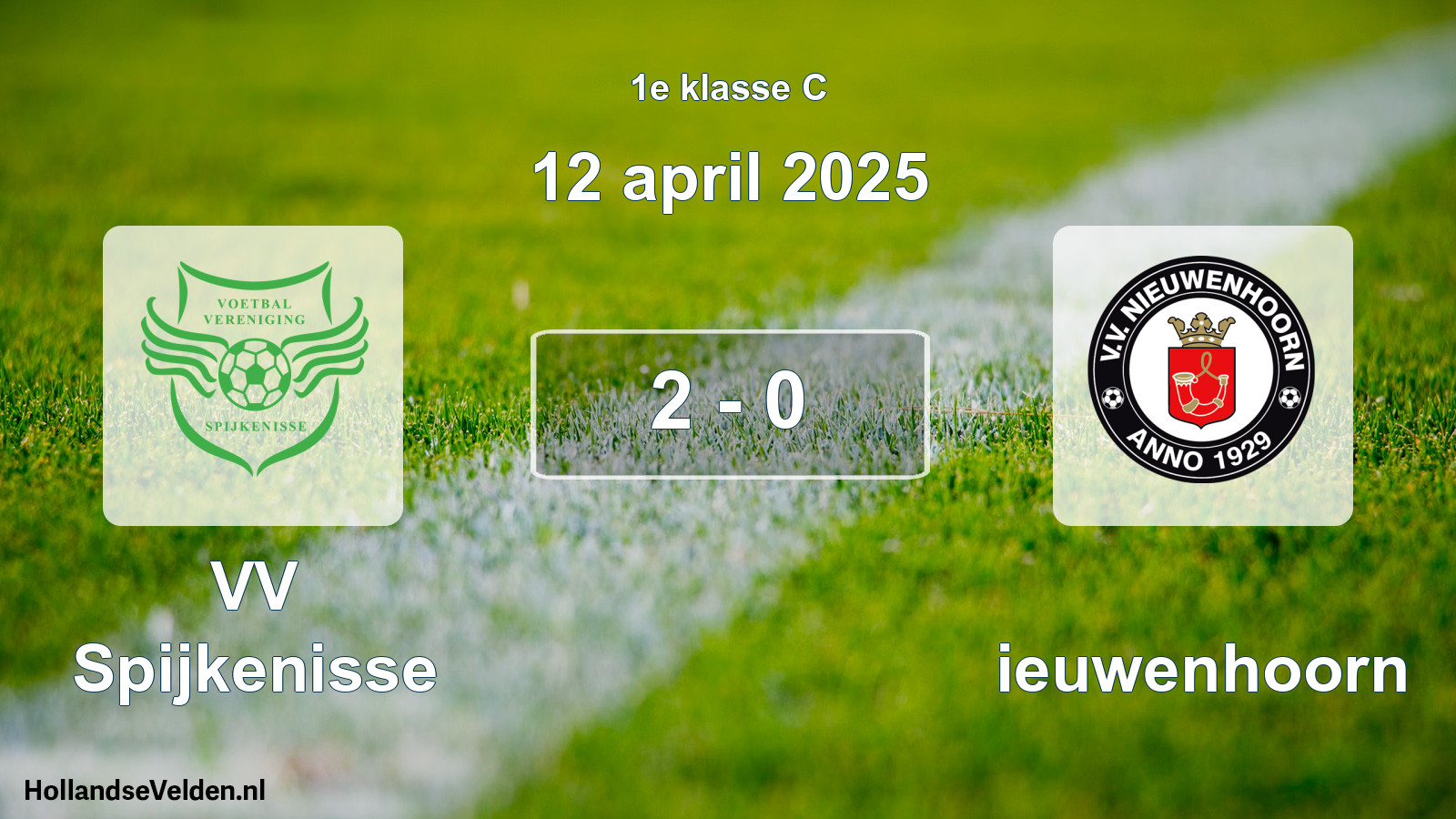 Total number of matches played: VV Spijkenisse - Nieuwenhoorn 2 - 0 (12 April 2025)