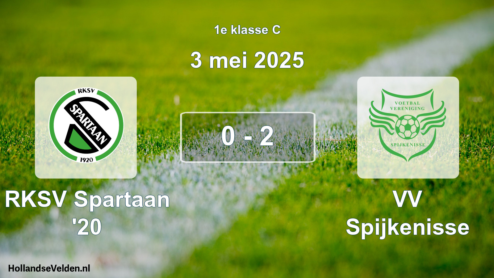 Total number of matches played: RKSV Spartaan '20 - VV Spijkenisse 0 - 2 (3 May 2025)