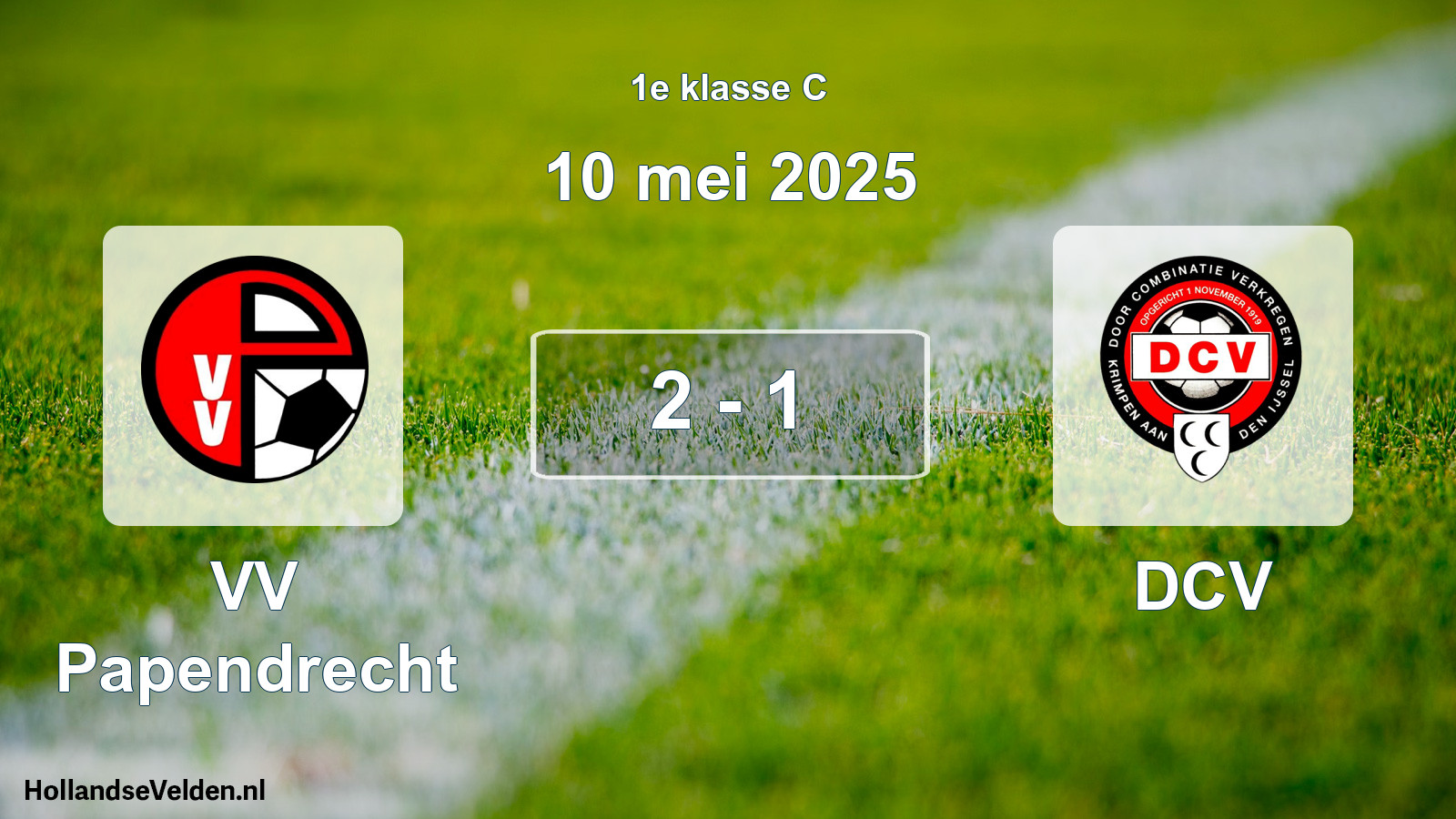 Total number of matches played: VV Papendrecht - DCV 2 - 1 (10 May 2025)