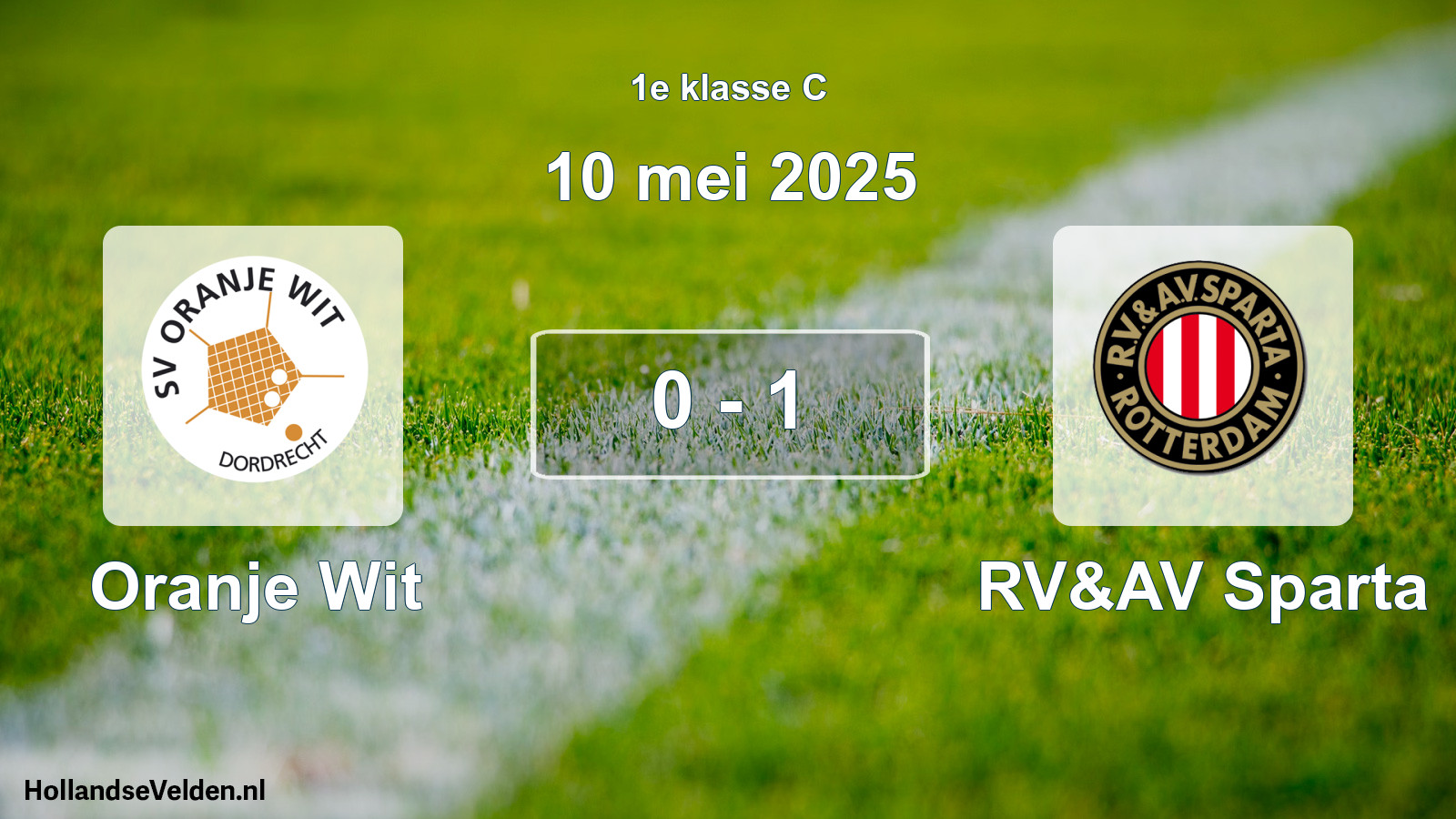 Total number of matches played: Oranje Wit - RV&AV Sparta 0 - 1 (10 May 2025)