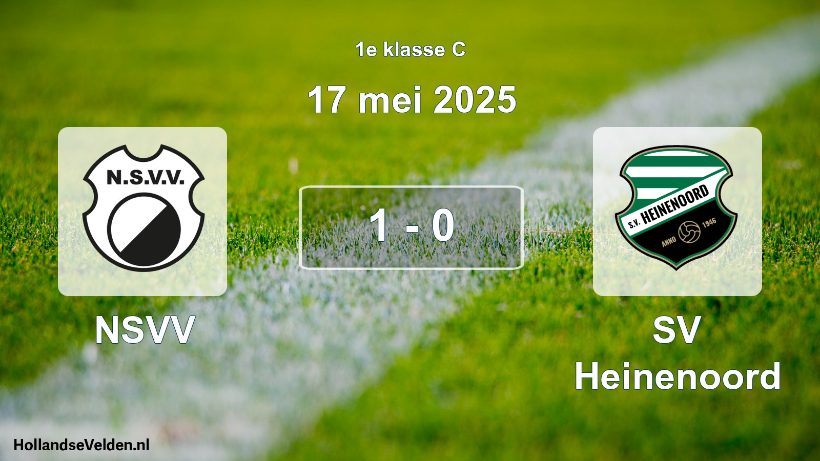 Total number of matches played: NSVV - SV Heinenoord 1 - 0 (17 May 2025)
