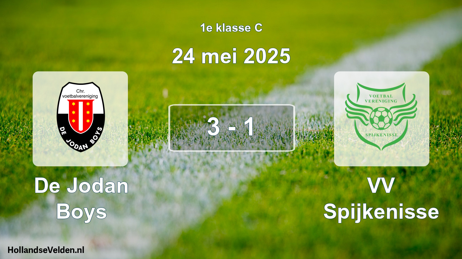 Total number of matches played: De Jodan Boys - VV Spijkenisse 3 - 1 (24 May 2025)