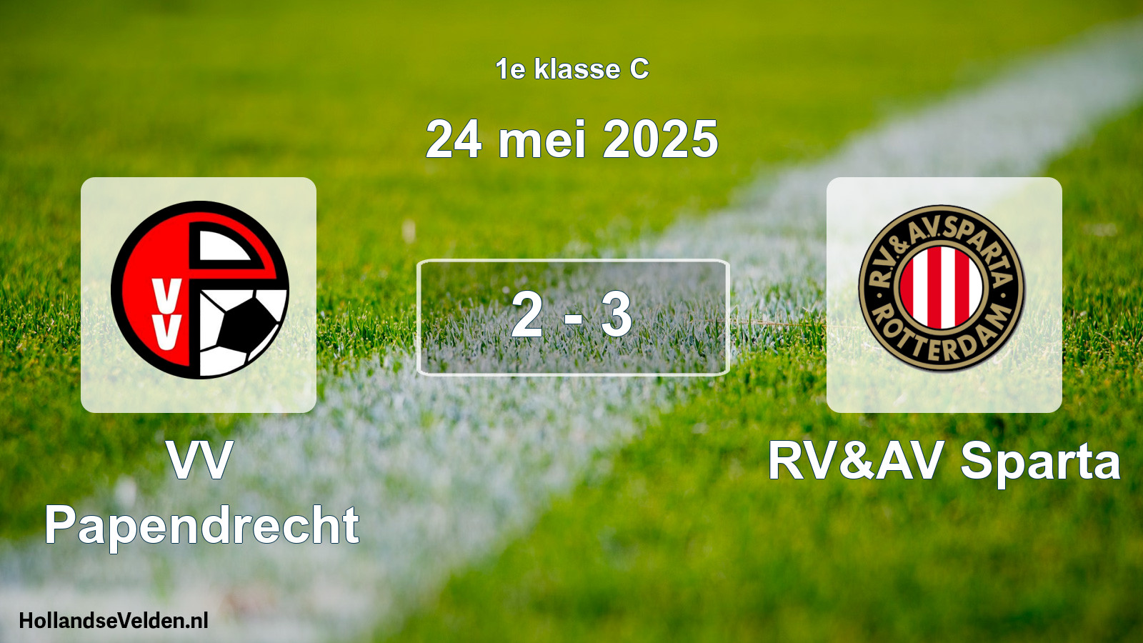 Total number of matches played: VV Papendrecht - RV&AV Sparta 2 - 3 (24 May 2025)
