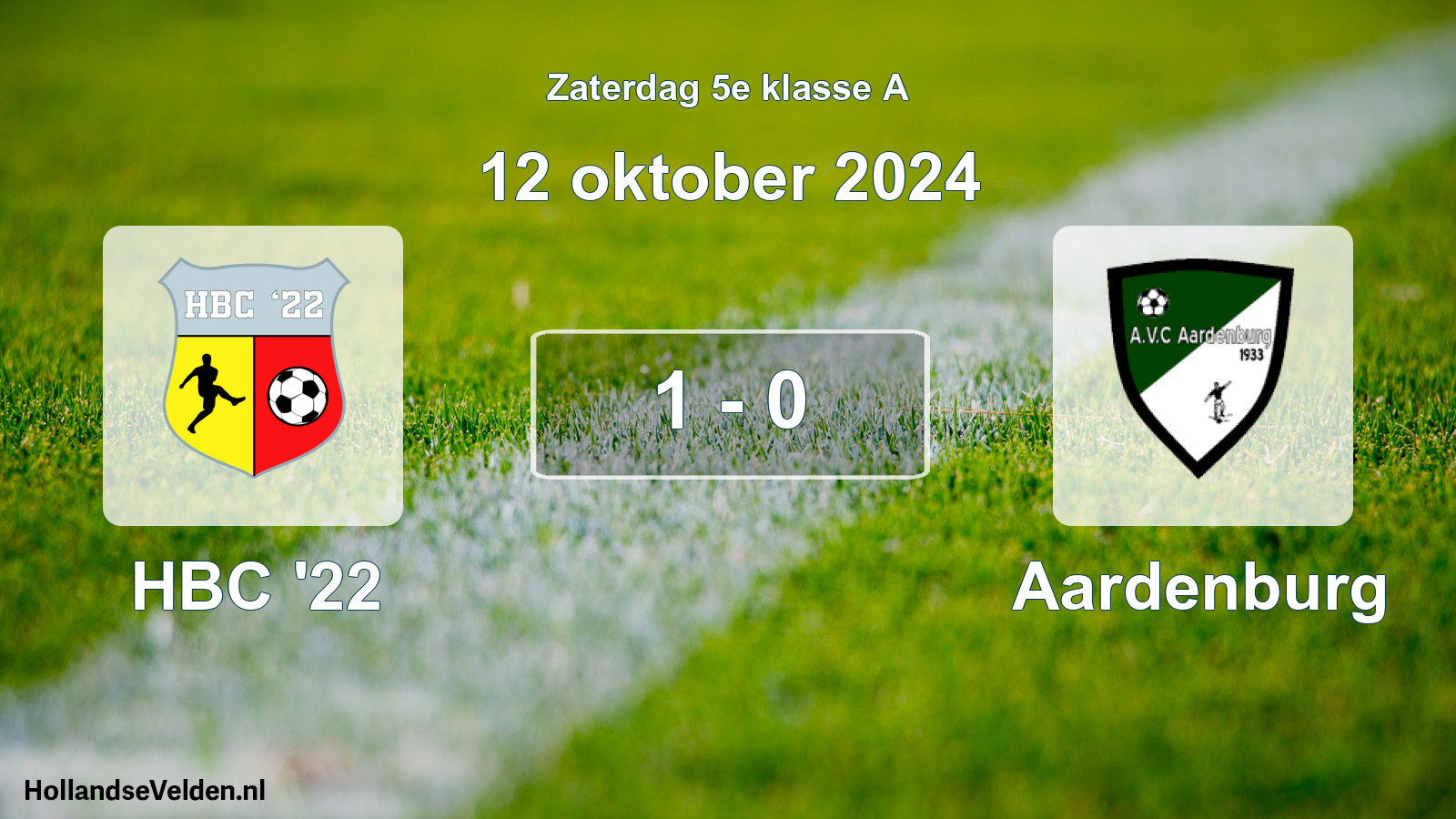 Total number of matches played: HBC '22 - Aardenburg 1 - 0 (12 October 2024)