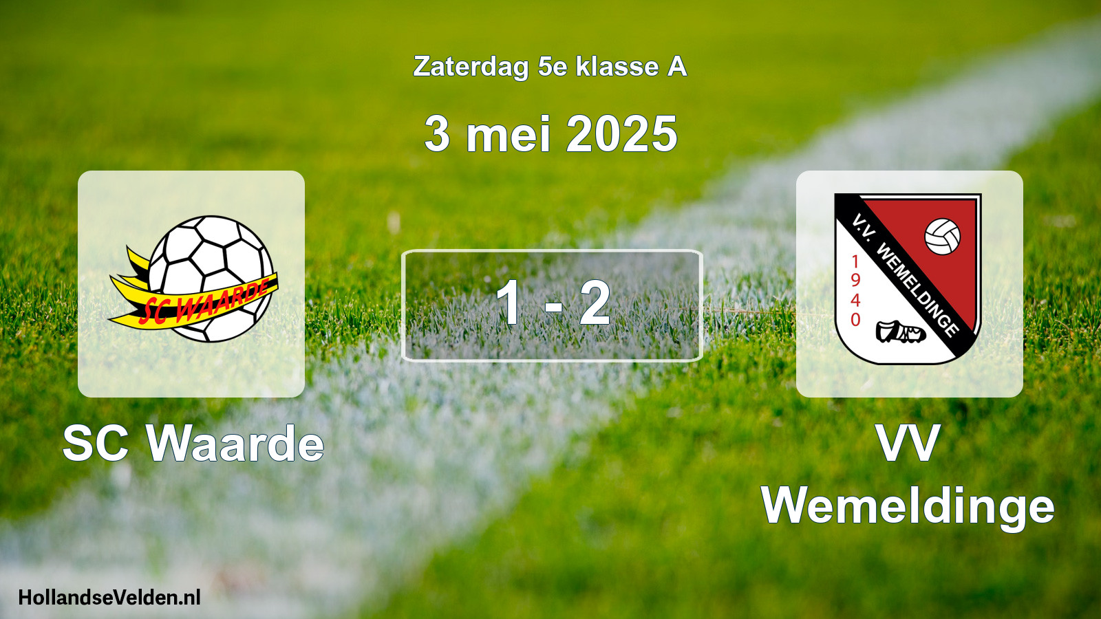 Total number of matches played: SC Waarde - VV Wemeldinge 1 - 2 (3 May 2025)
