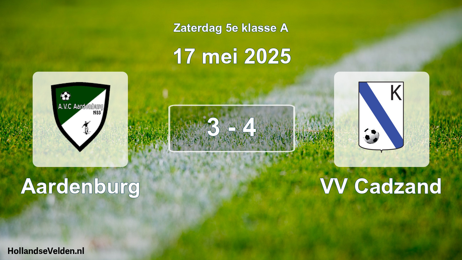Total number of matches played: Aardenburg - VV Cadzand 3 - 4 (17 May 2025)