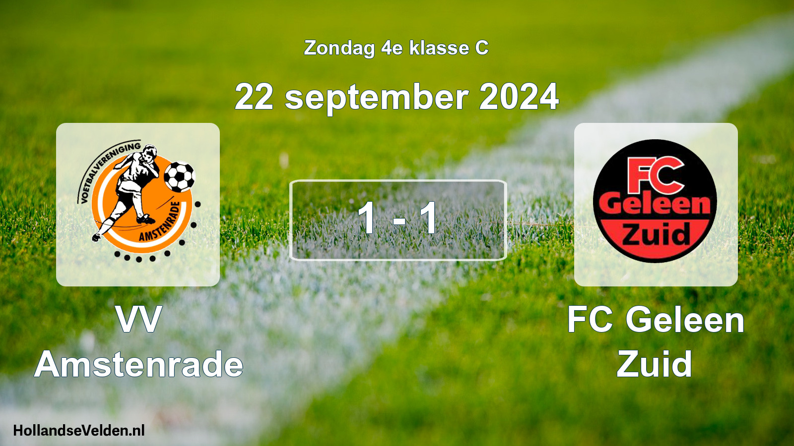 Total number of matches played: VV Amstenrade - FC Geleen Zuid 1 - 1 (22 September 2024)