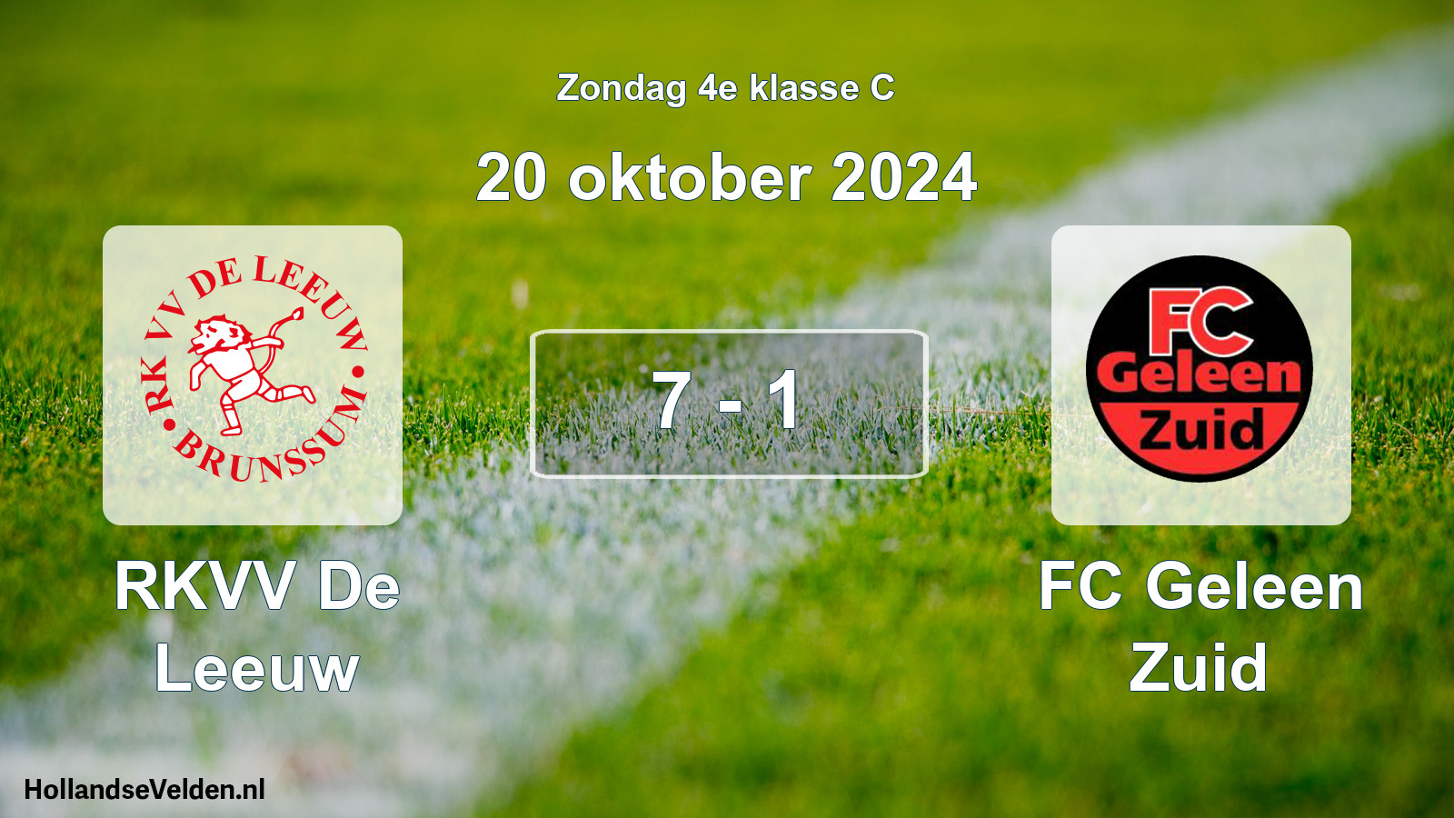 Total number of matches played: RKVV De Leeuw - FC Geleen Zuid 7 - 1 (20 October 2024)