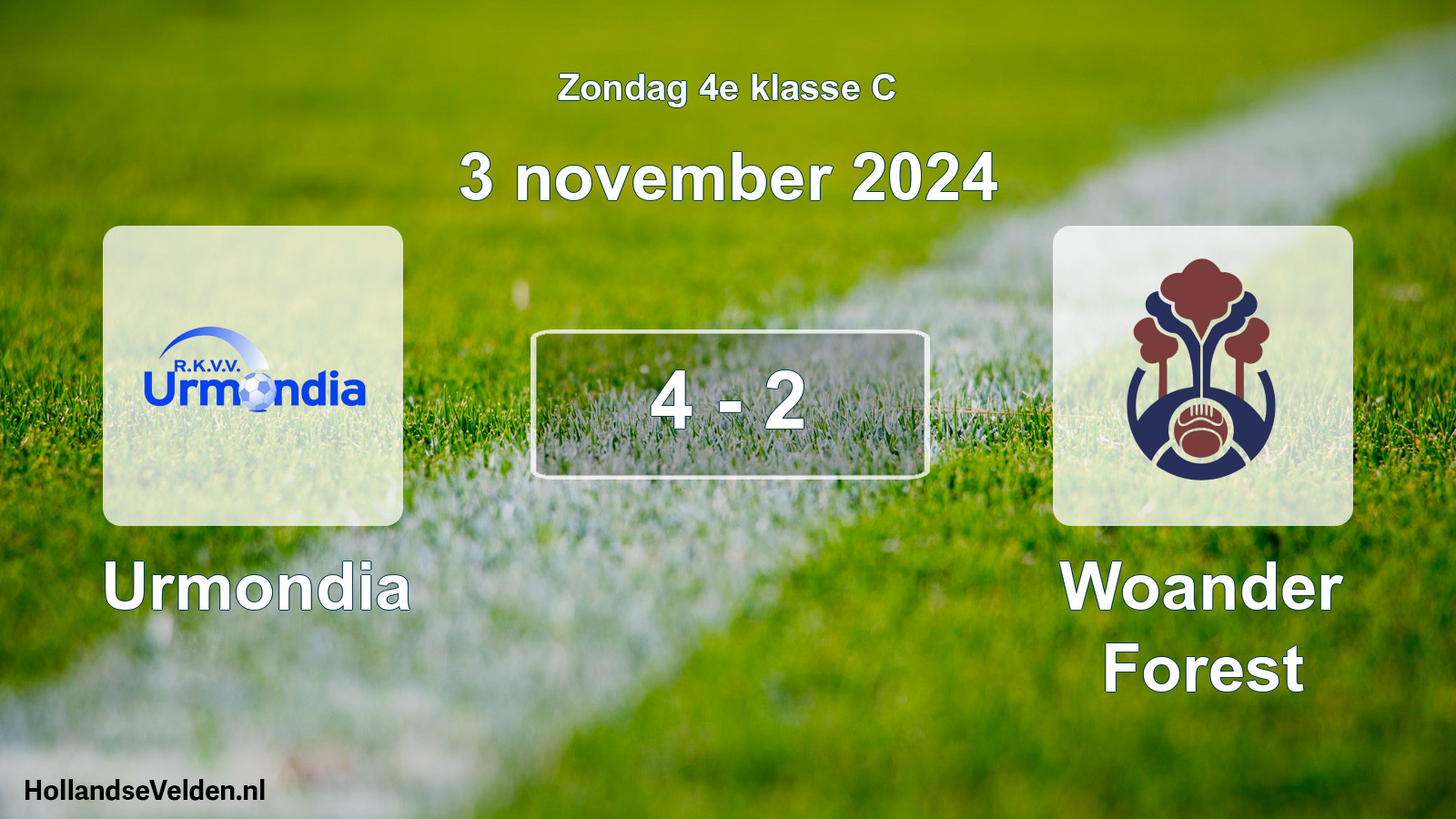Total number of matches played: Urmondia - Woander Forest 4 - 2 (3 November 2024)