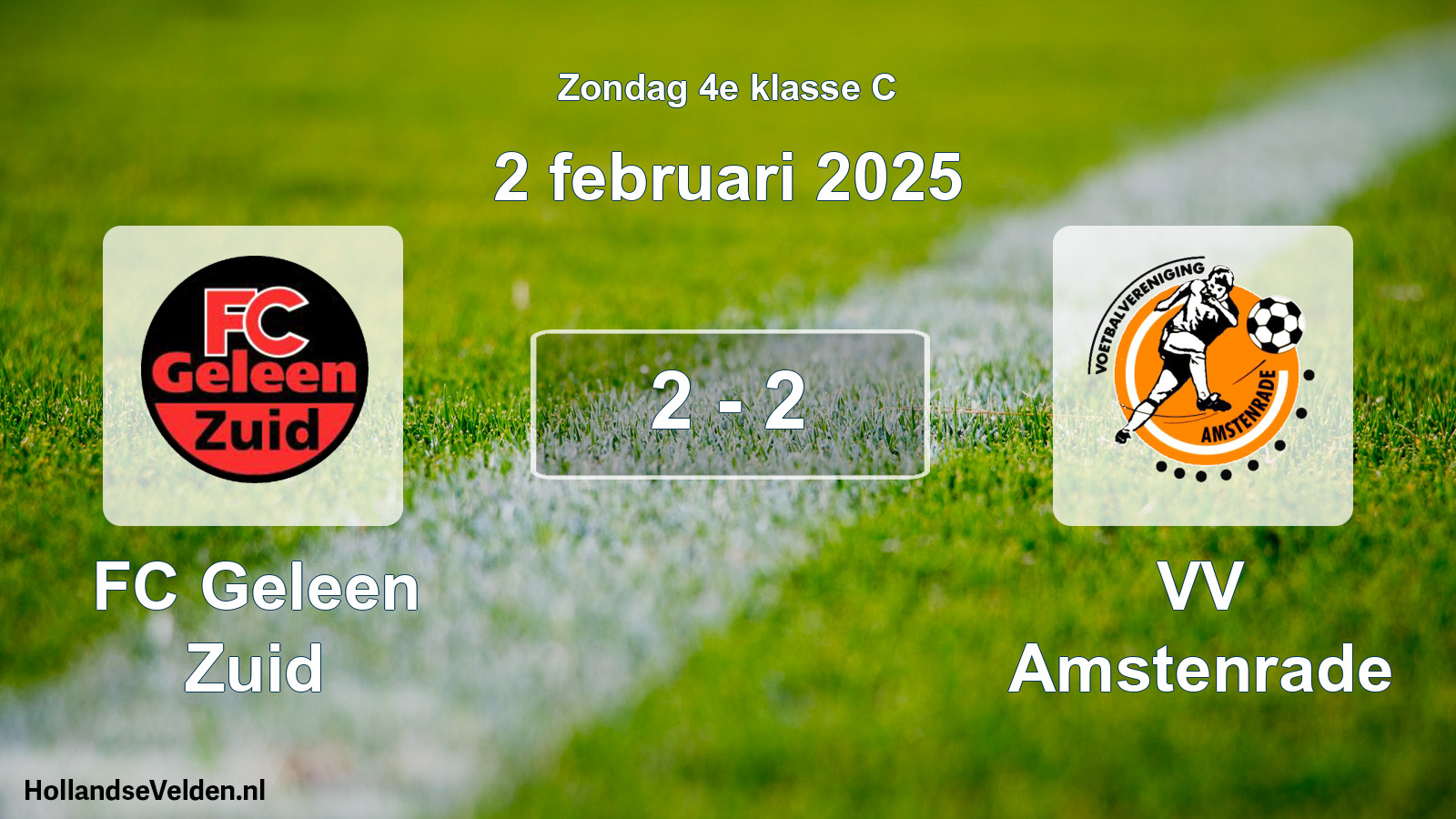 Total number of matches played: FC Geleen Zuid - VV Amstenrade 2 - 2 (2 February 2025)