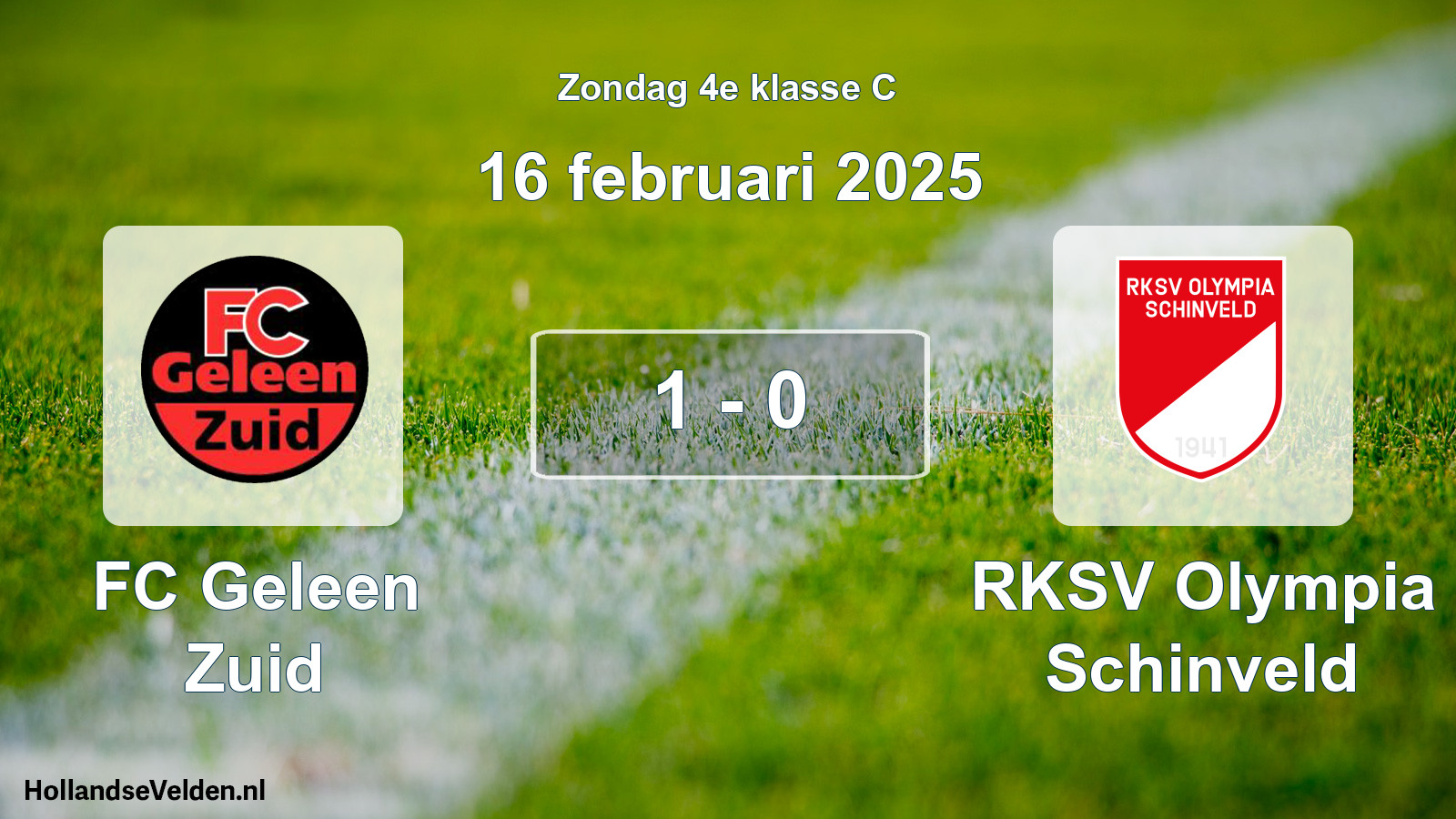 Total number of matches played: FC Geleen Zuid - RKSV Olympia Schinveld 1 - 0 (16 February 2025)