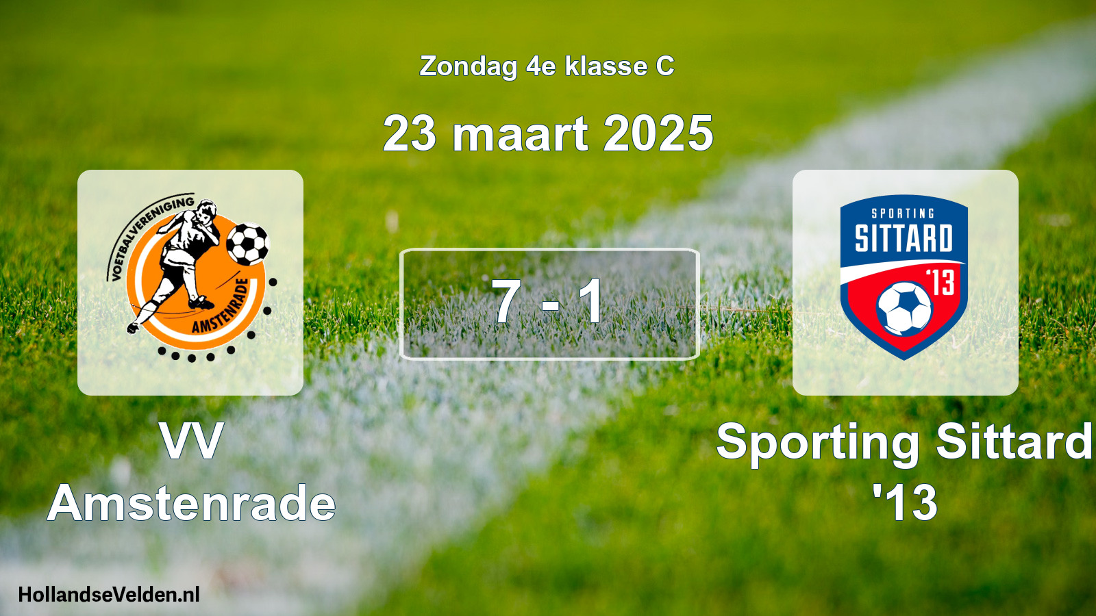 Total number of matches played: VV Amstenrade - Sporting Sittard '13 7 - 1 (23 March 2025)