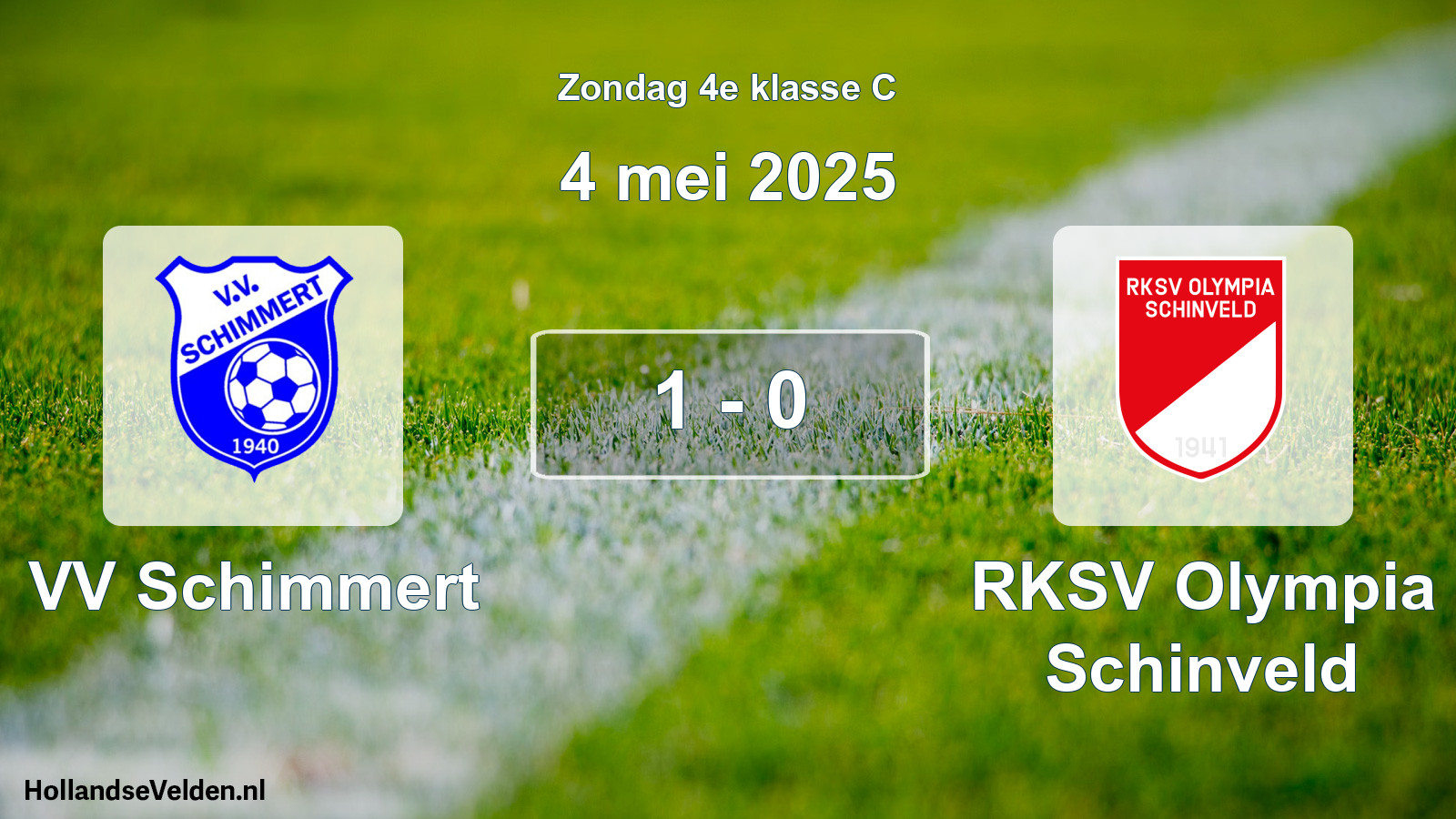 Total number of matches played: VV Schimmert - RKSV Olympia Schinveld 1 - 0 (4 May 2025)