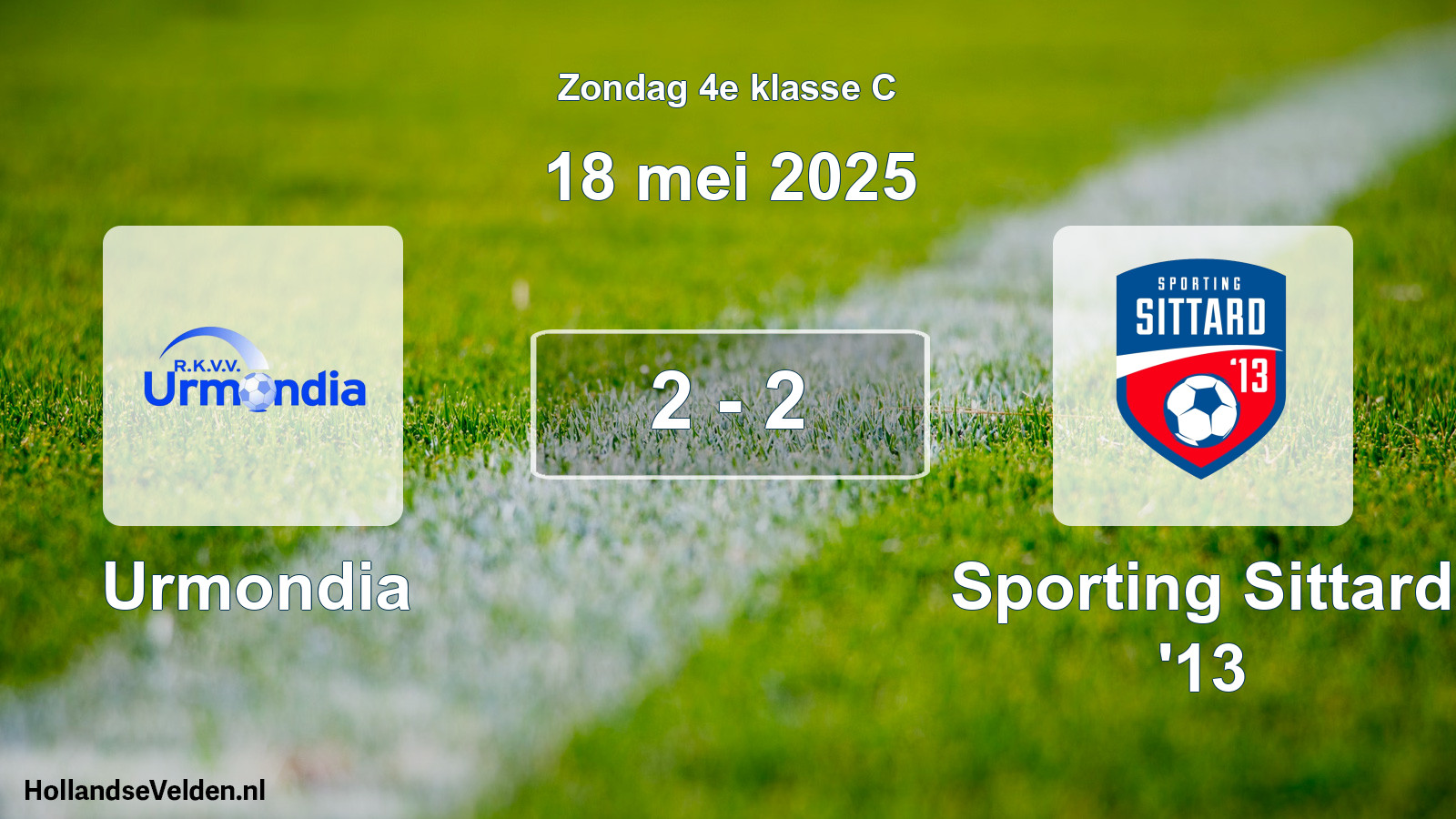 Total number of matches played: Urmondia - Sporting Sittard '13 2 - 2 (18 May 2025)