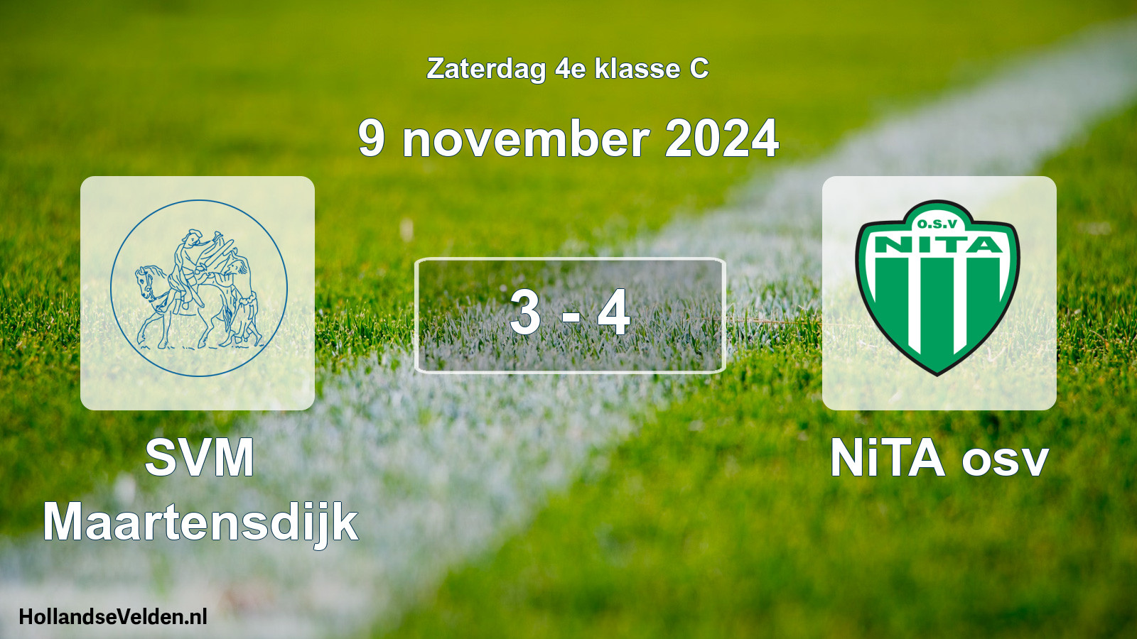 Total number of matches played: SVM Maartensdijk - NiTA osv 3 - 4 (9 November 2024)
