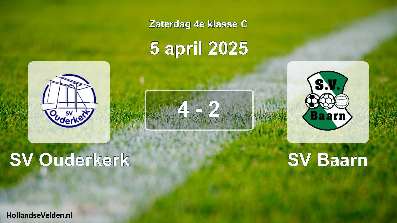 Total number of matches played: SV Ouderkerk - SV Baarn 4 - 2 (5 April 2025)