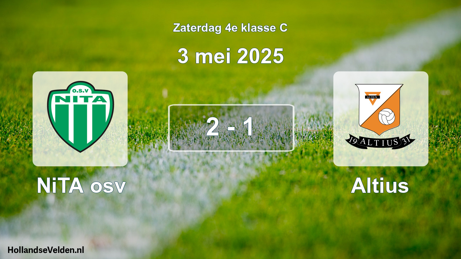 Total number of matches played: NiTA osv - Altius 2 - 1 (3 May 2025)