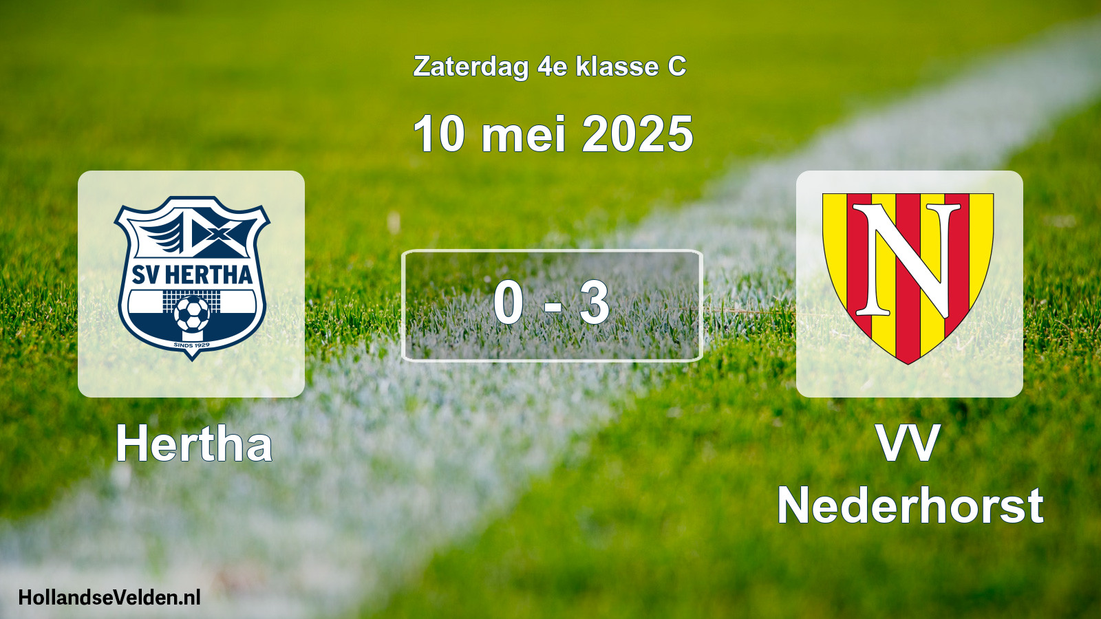 Total number of matches played: Hertha - VV Nederhorst 0 - 3 (10 May 2025)