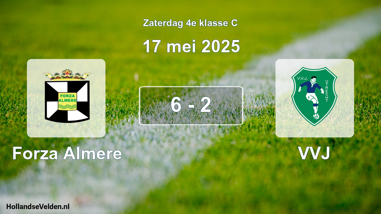 Total number of matches played: Forza Almere - VVJ 6 - 2 (17 May 2025)