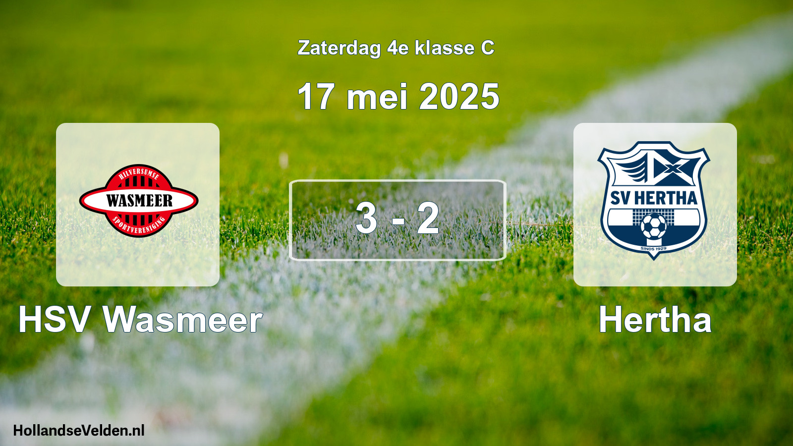Total number of matches played: HSV Wasmeer - Hertha 3 - 2 (17 May 2025)
