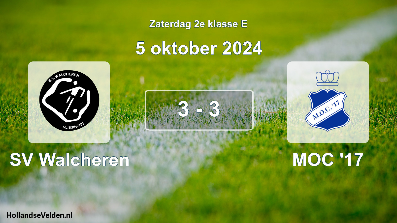 Total number of matches played: SV Walcheren - MOC '17 3 - 3 (5 October 2024)