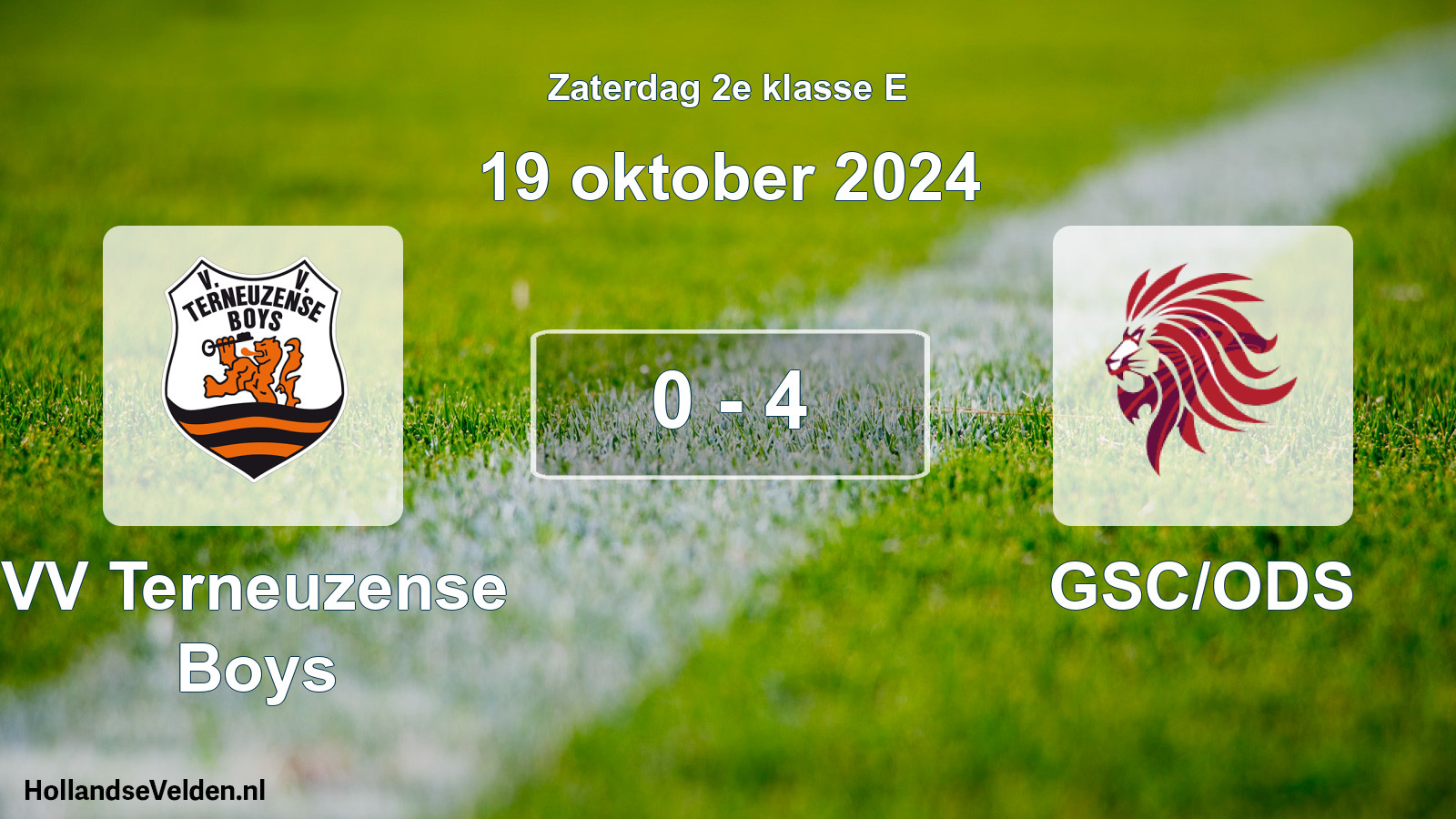 Total number of matches played: VV Terneuzense Boys - GSC/ODS 0 - 4 (19 October 2024)