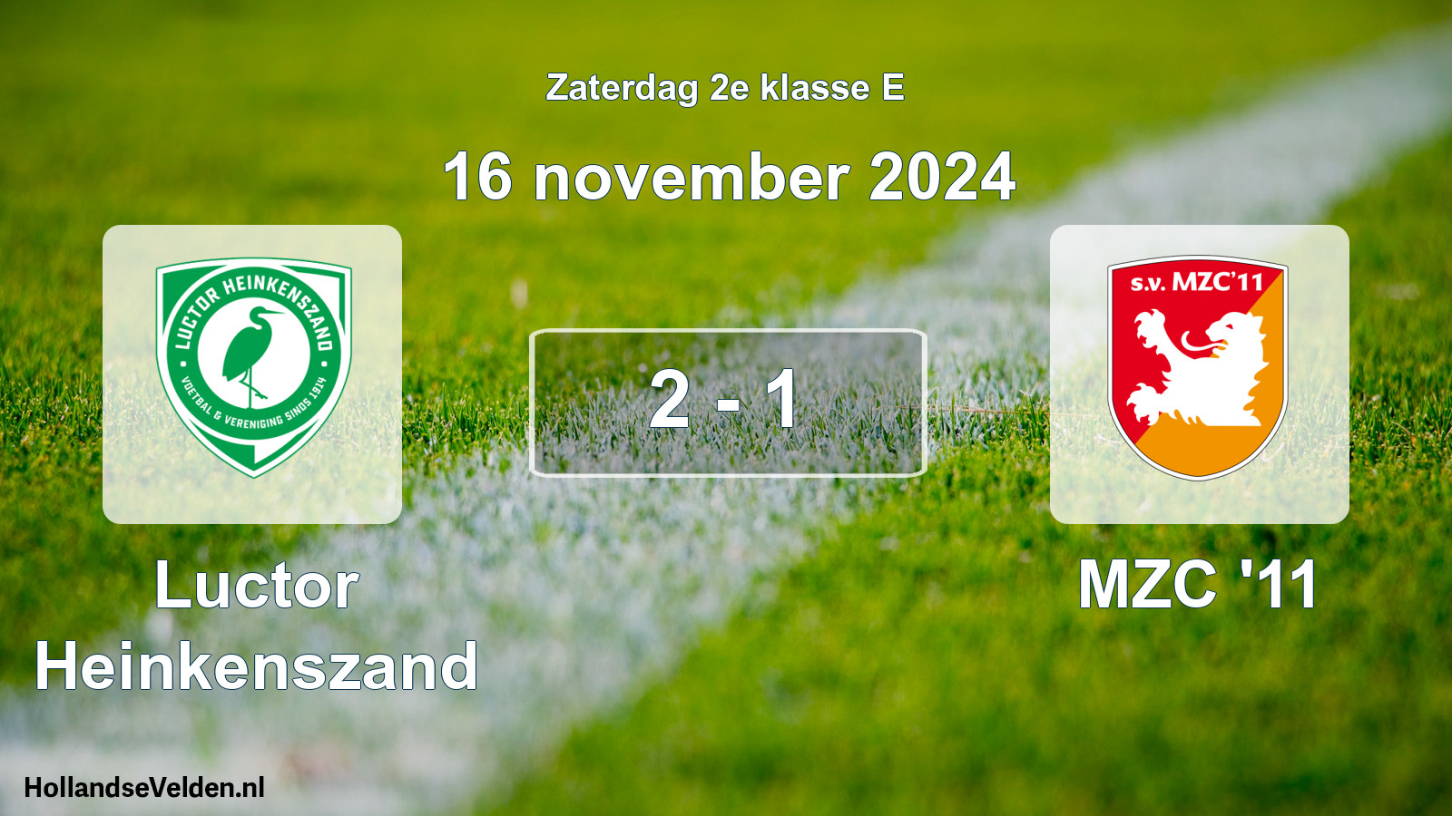 Total number of matches played: Luctor Heinkenszand - MZC '11 2 - 1 (16 November 2024)