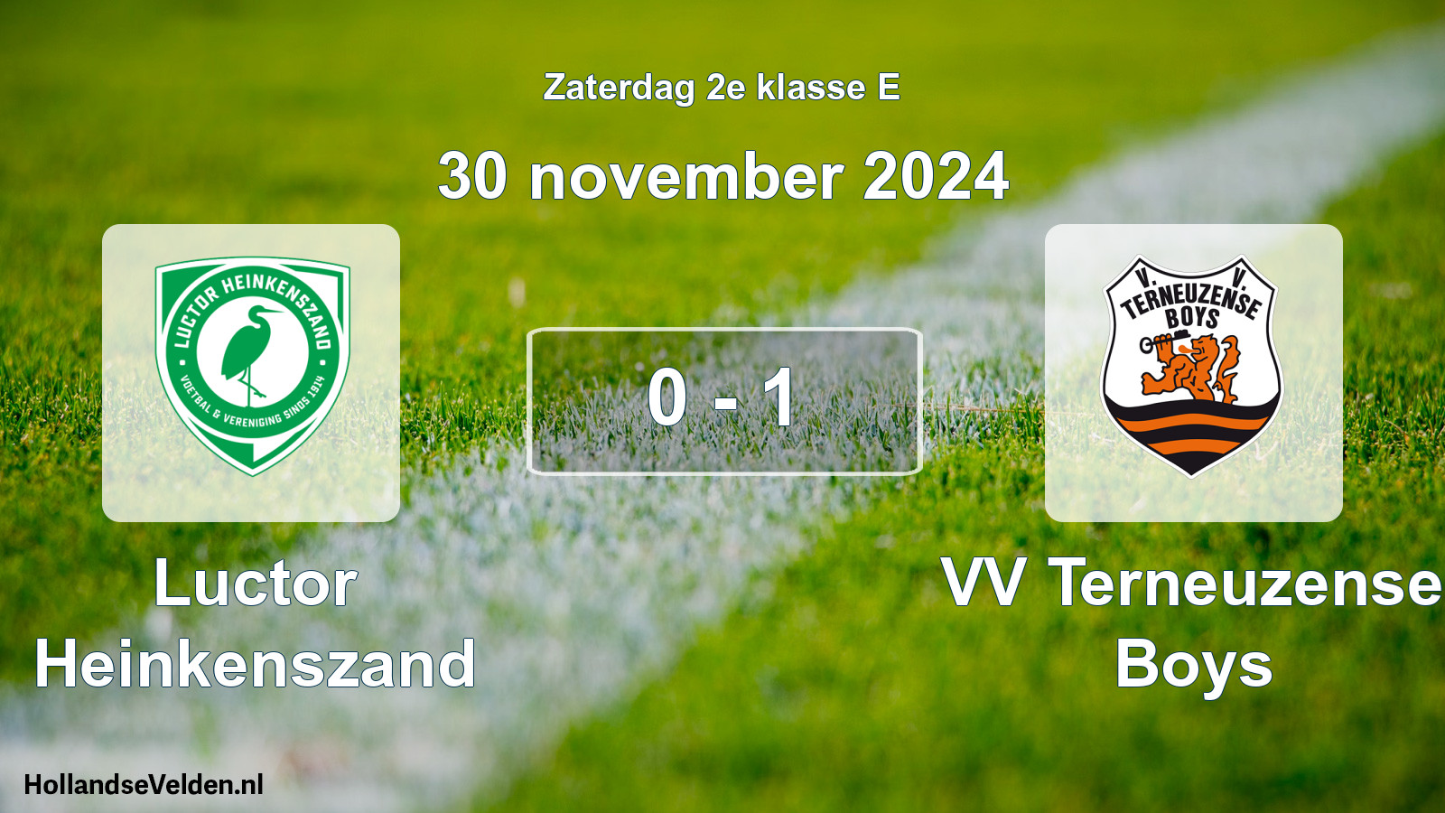 Total number of matches played: Luctor Heinkenszand - VV Terneuzense Boys 0 - 1 (30 November 2024)