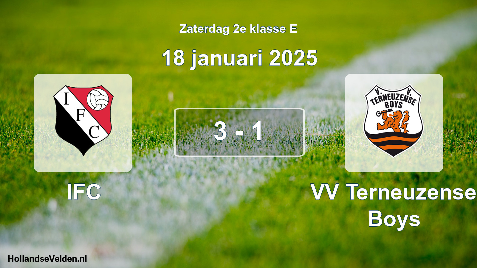 Total number of matches played: IFC - VV Terneuzense Boys 3 - 1 (18 January 2025)