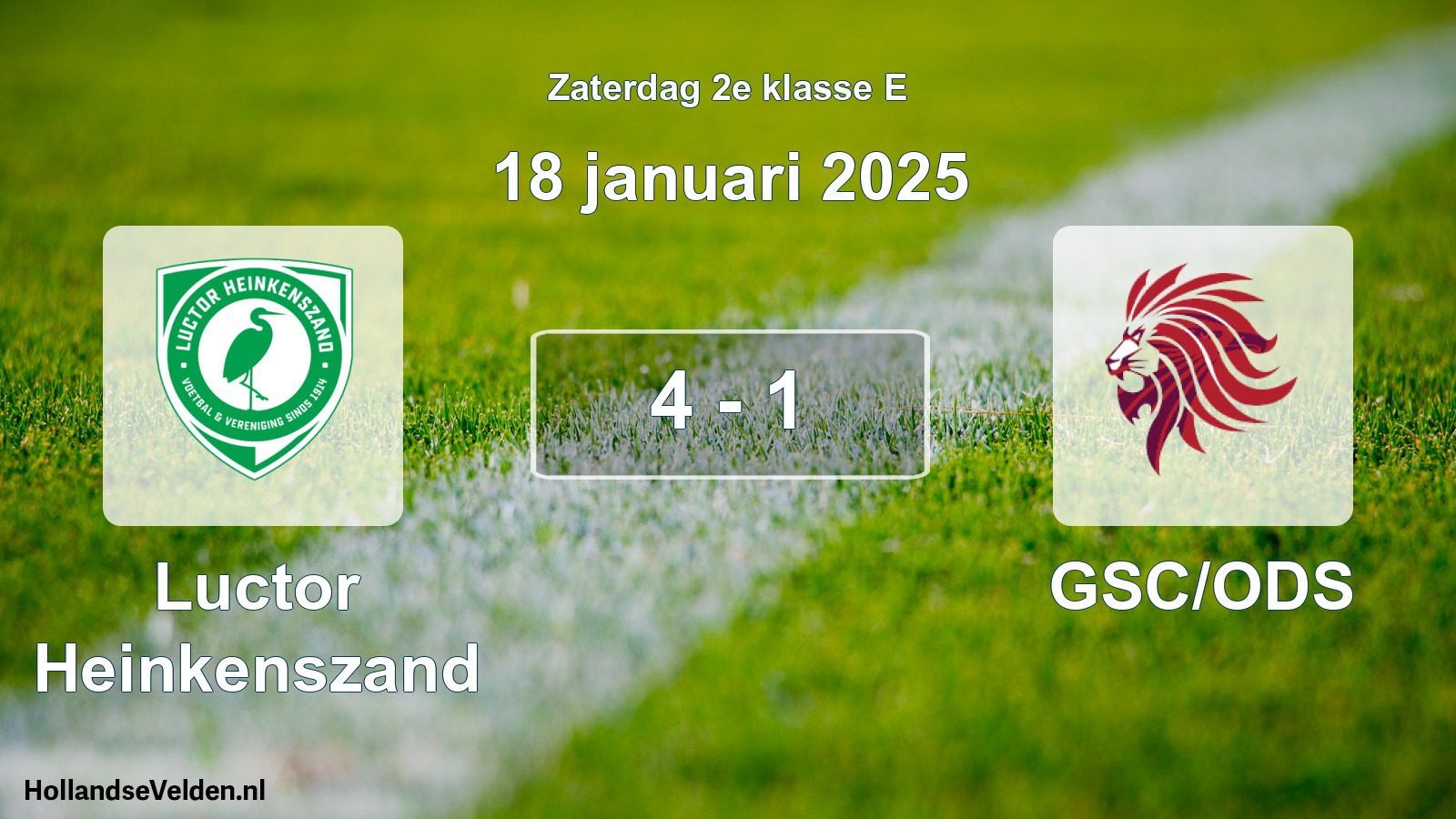 Total number of matches played: Luctor Heinkenszand - GSC/ODS 4 - 1 (18 January 2025)