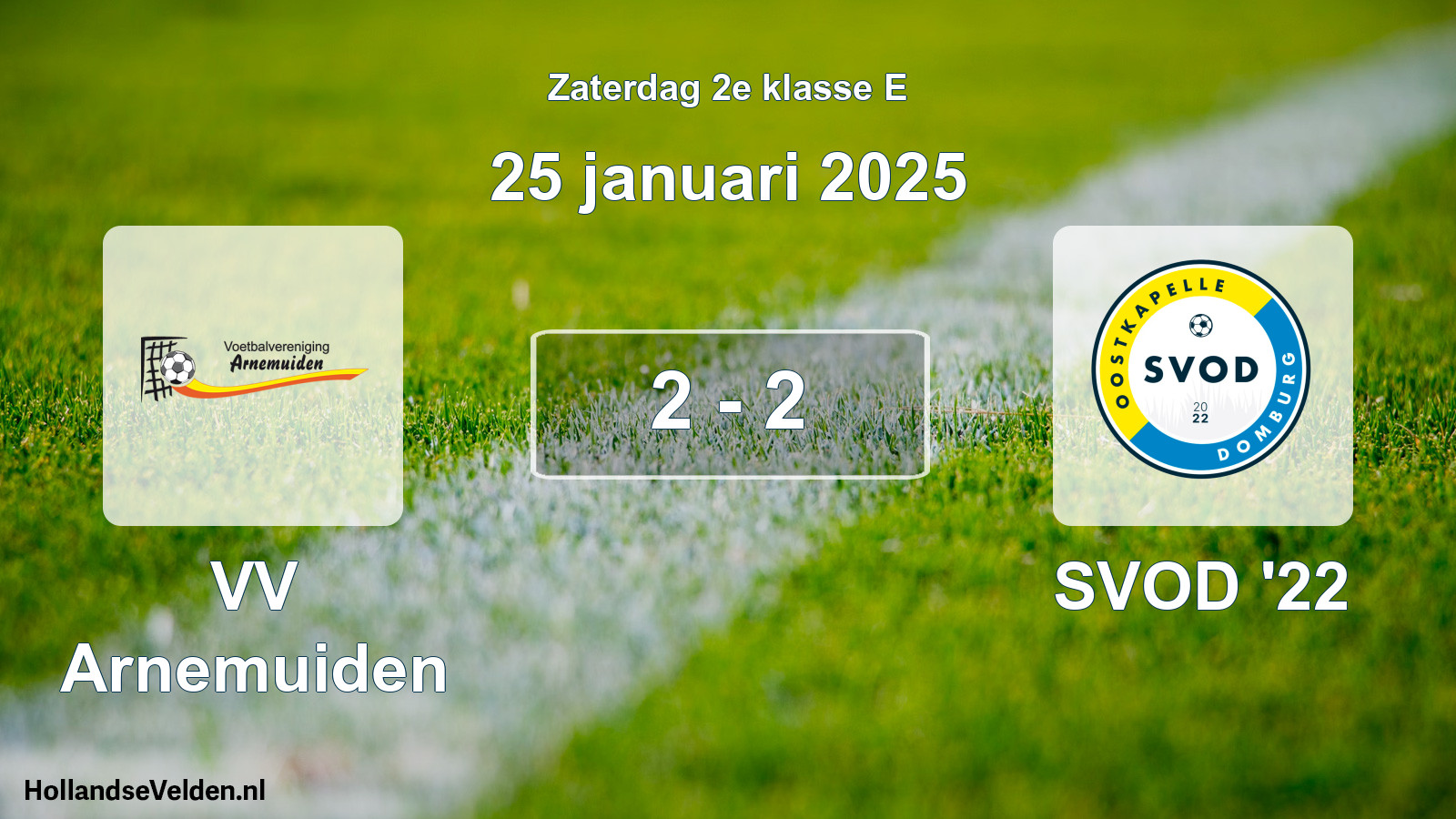 Total number of matches played: VV Arnemuiden - SVOD '22 2 - 2 (25 January 2025)
