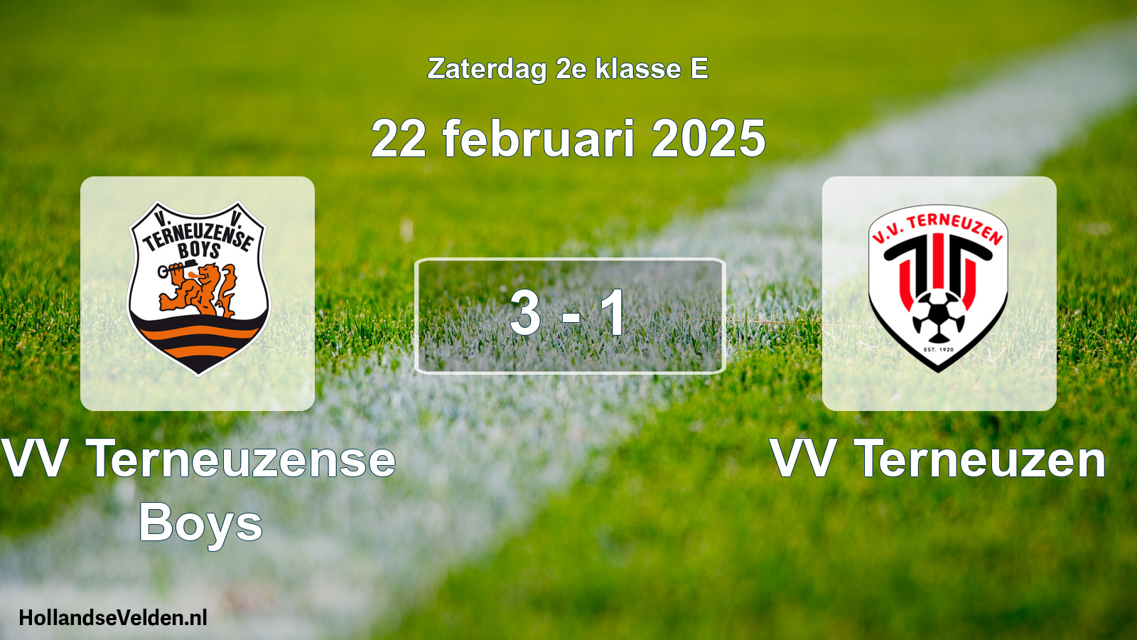 Total number of matches played: VV Terneuzense Boys - VV Terneuzen 3 - 1 (22 February 2025)