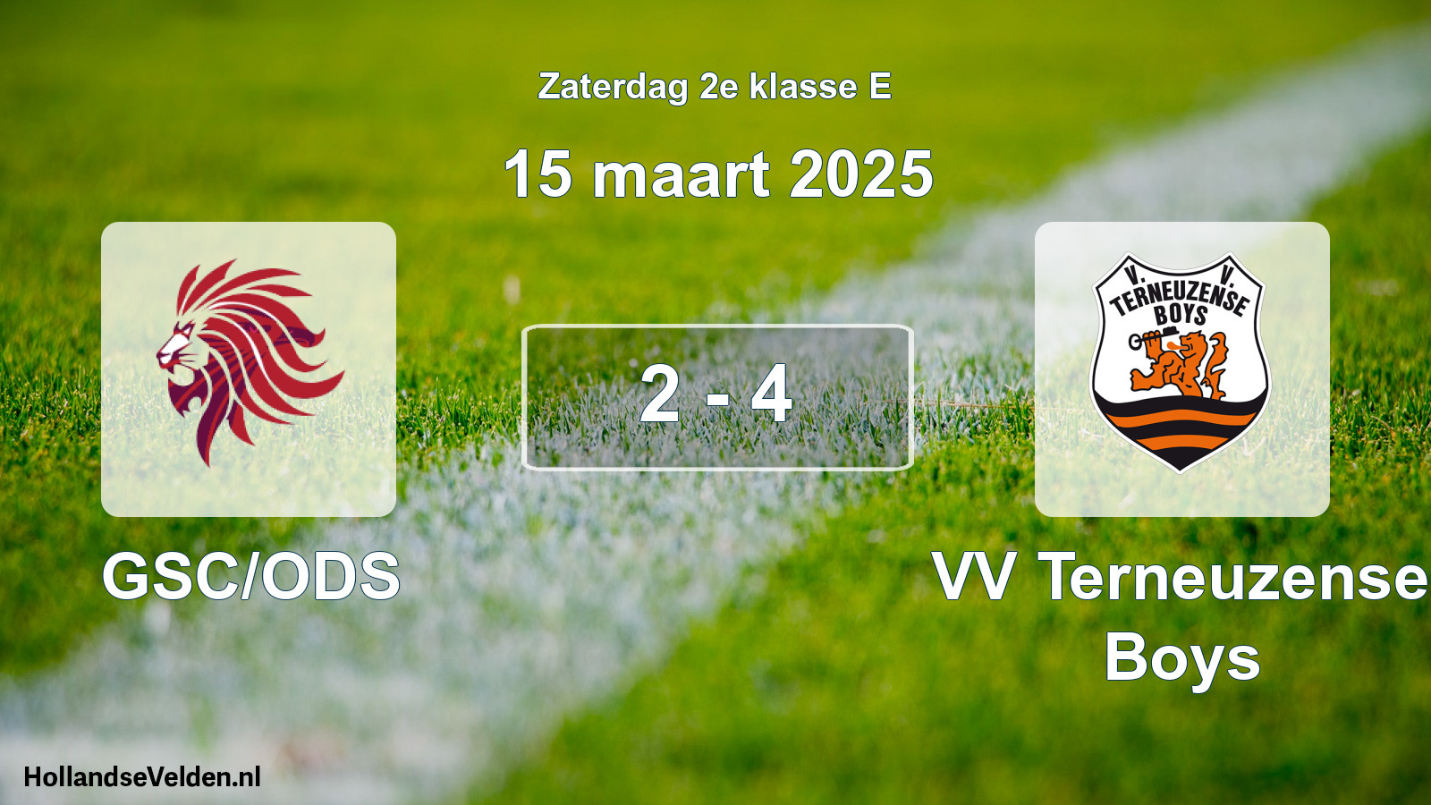 Total number of matches played: GSC/ODS - VV Terneuzense Boys 2 - 4 (15 March 2025)