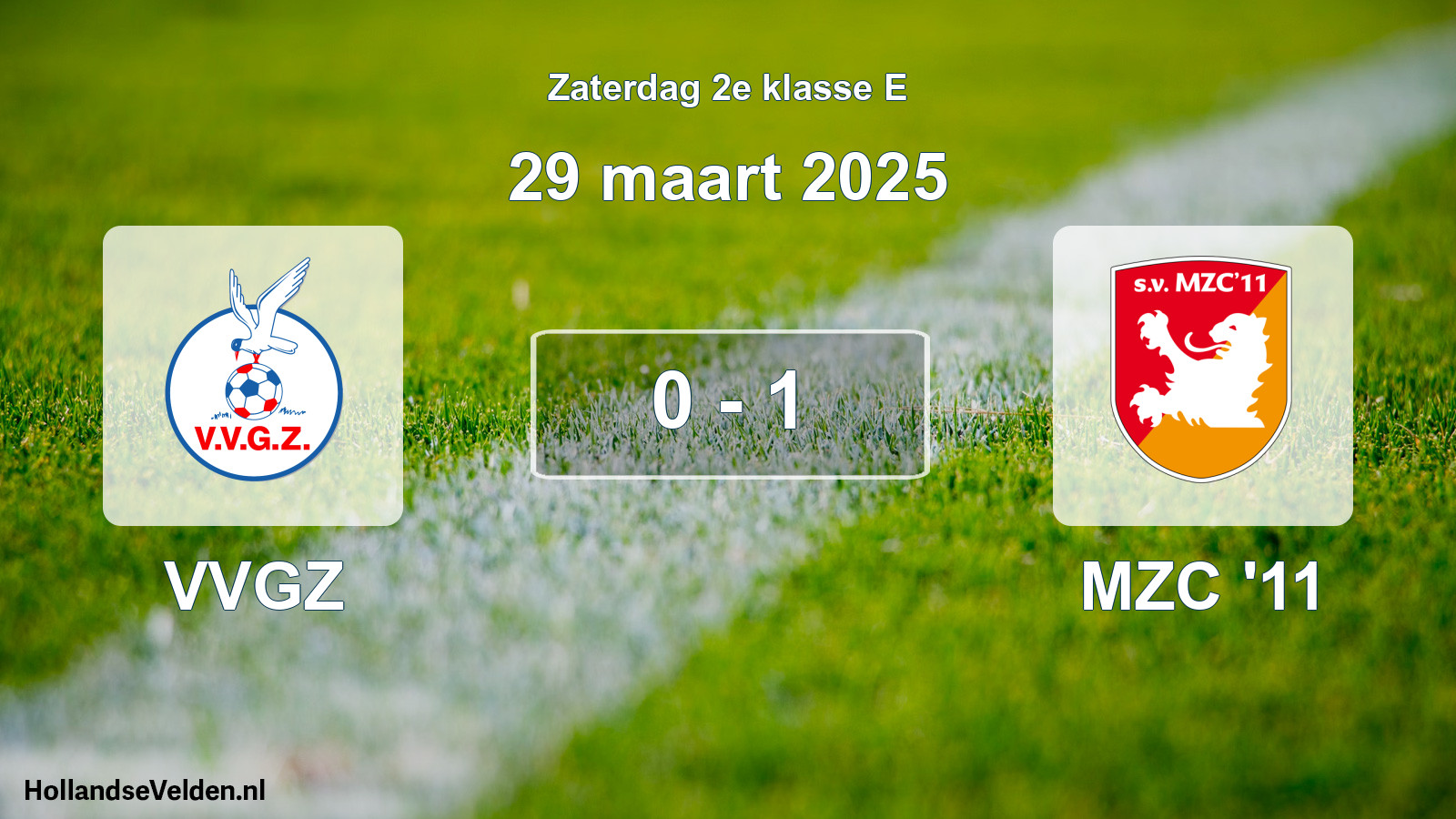 Total number of matches played: VVGZ - MZC '11 0 - 1 (29 March 2025)