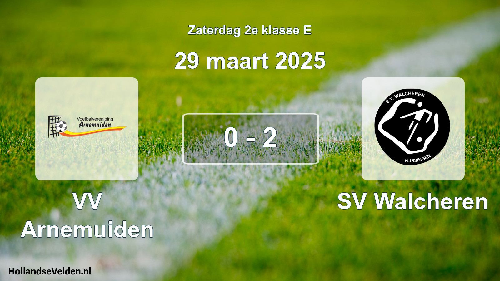 Total number of matches played: VV Arnemuiden - SV Walcheren 0 - 2 (29 March 2025)