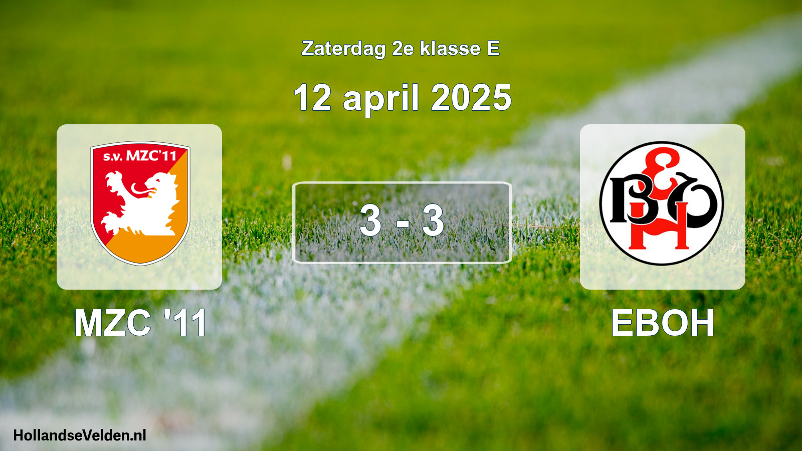Total number of matches played: MZC '11 - EBOH 3 - 3 (12 April 2025)