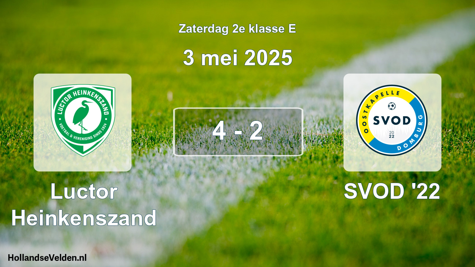 Total number of matches played: Luctor Heinkenszand - SVOD '22 4 - 2 (3 May 2025)