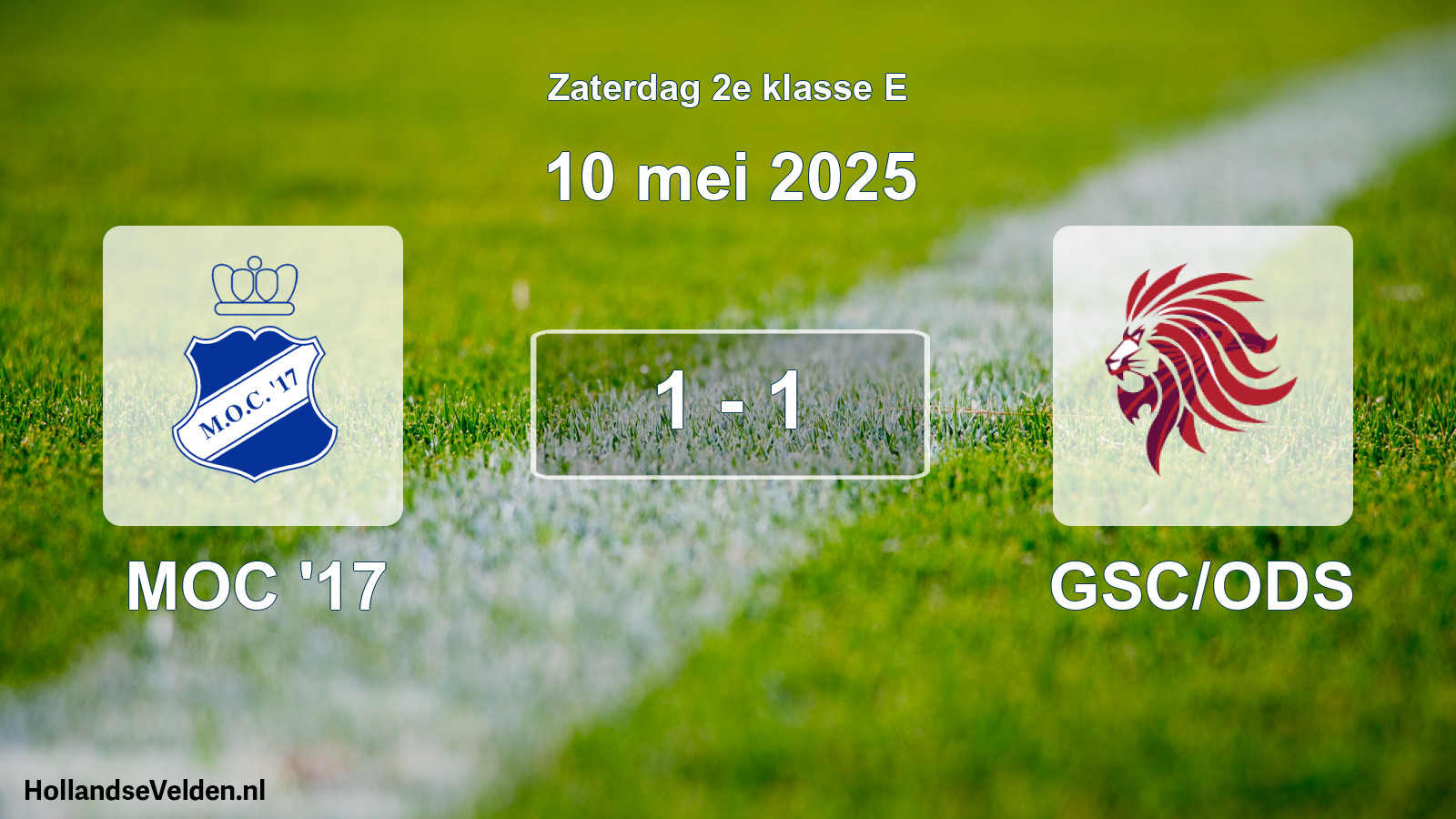 Total number of matches played: MOC '17 - GSC/ODS 1 - 1 (10 May 2025)
