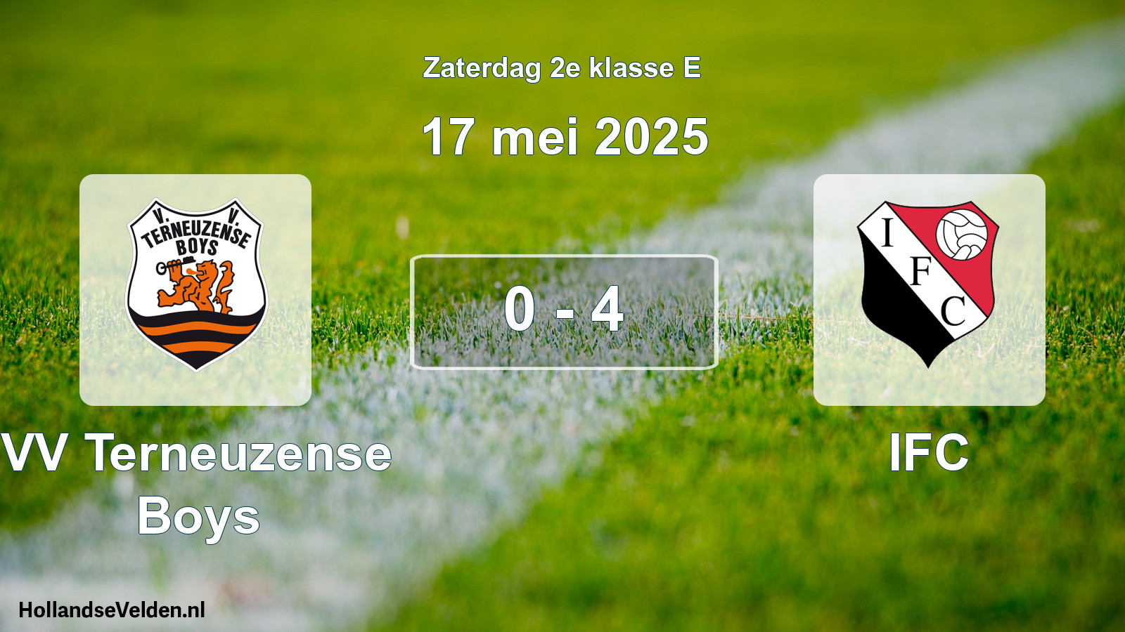 Total number of matches played: VV Terneuzense Boys - IFC 0 - 4 (17 May 2025)