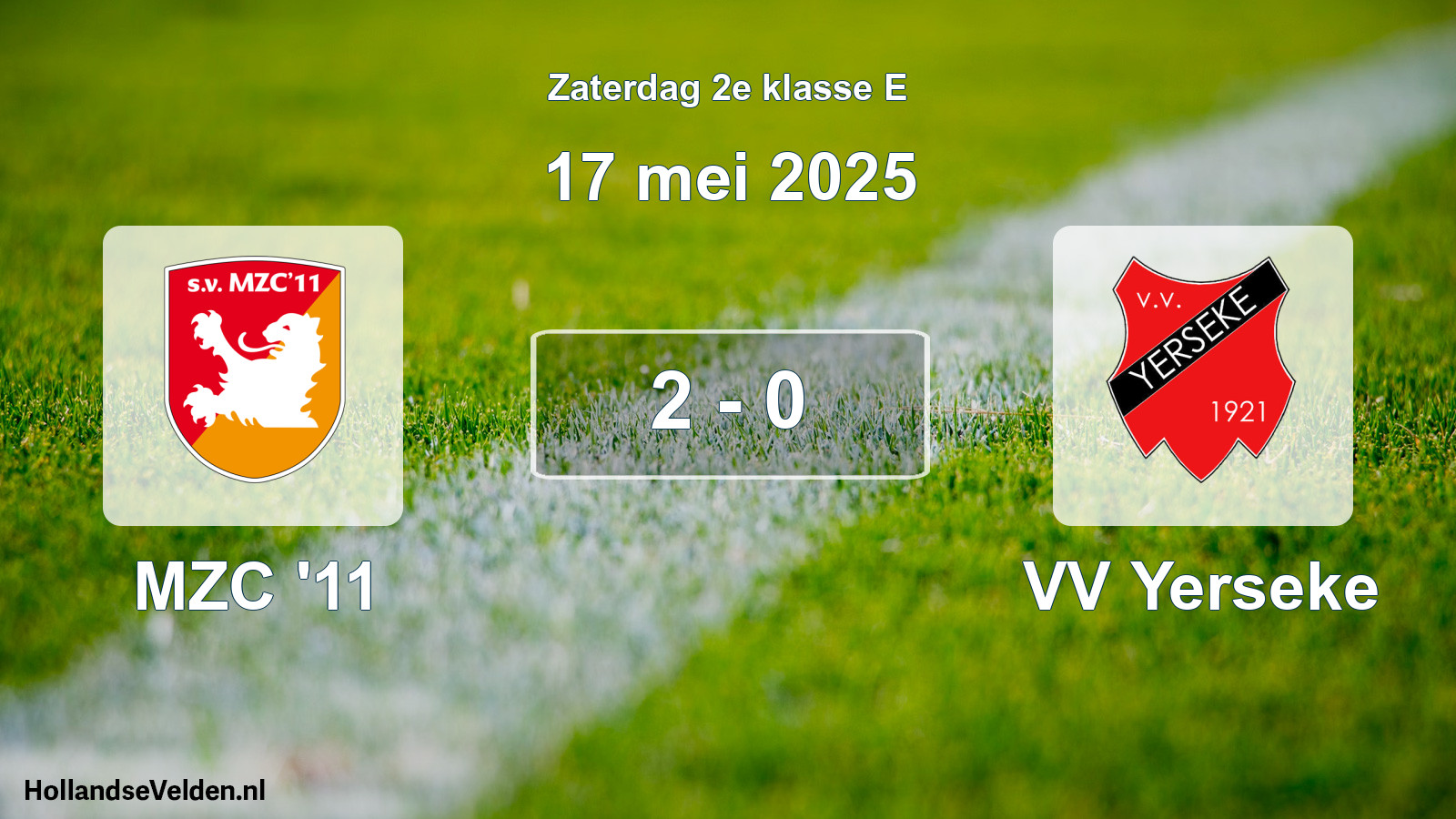 Total number of matches played: MZC '11 - VV Yerseke 2 - 0 (17 May 2025)