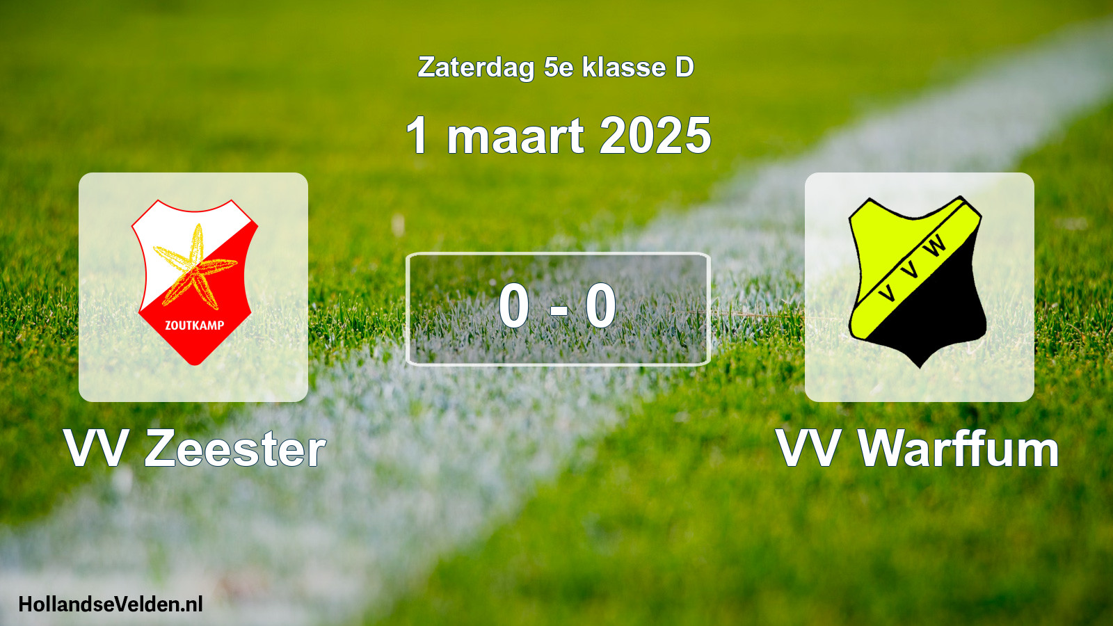 Total number of matches played: VV Zeester - VV Warffum 0 - 0 (1 March 2025)
