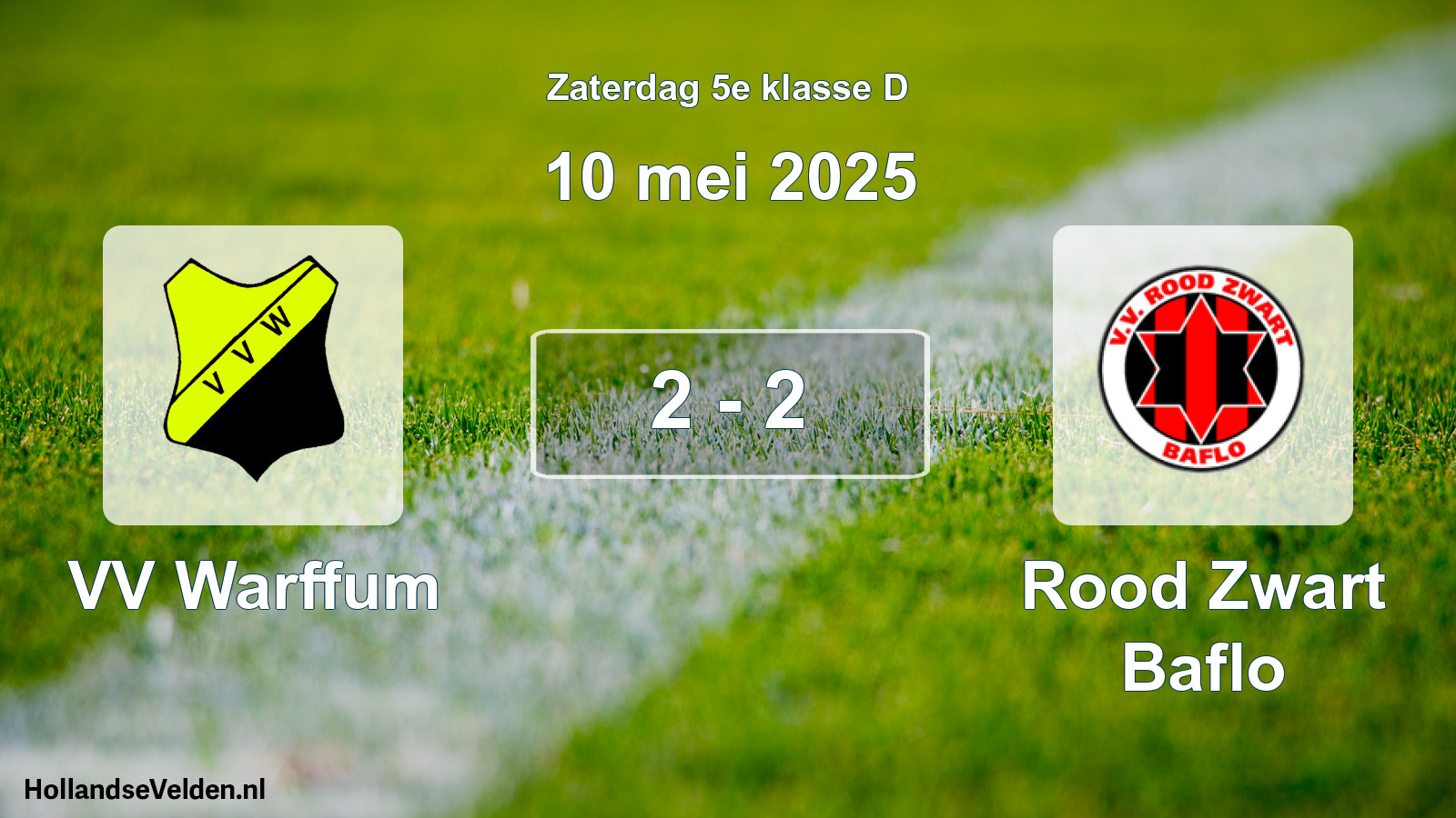 Total number of matches played: VV Warffum - Rood Zwart Baflo 2 - 2 (10 May 2025)