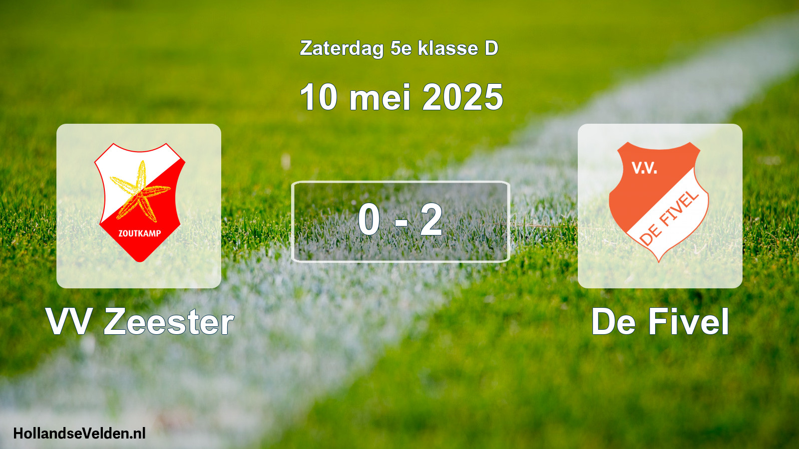 Total number of matches played: VV Zeester - De Fivel 0 - 2 (10 May 2025)