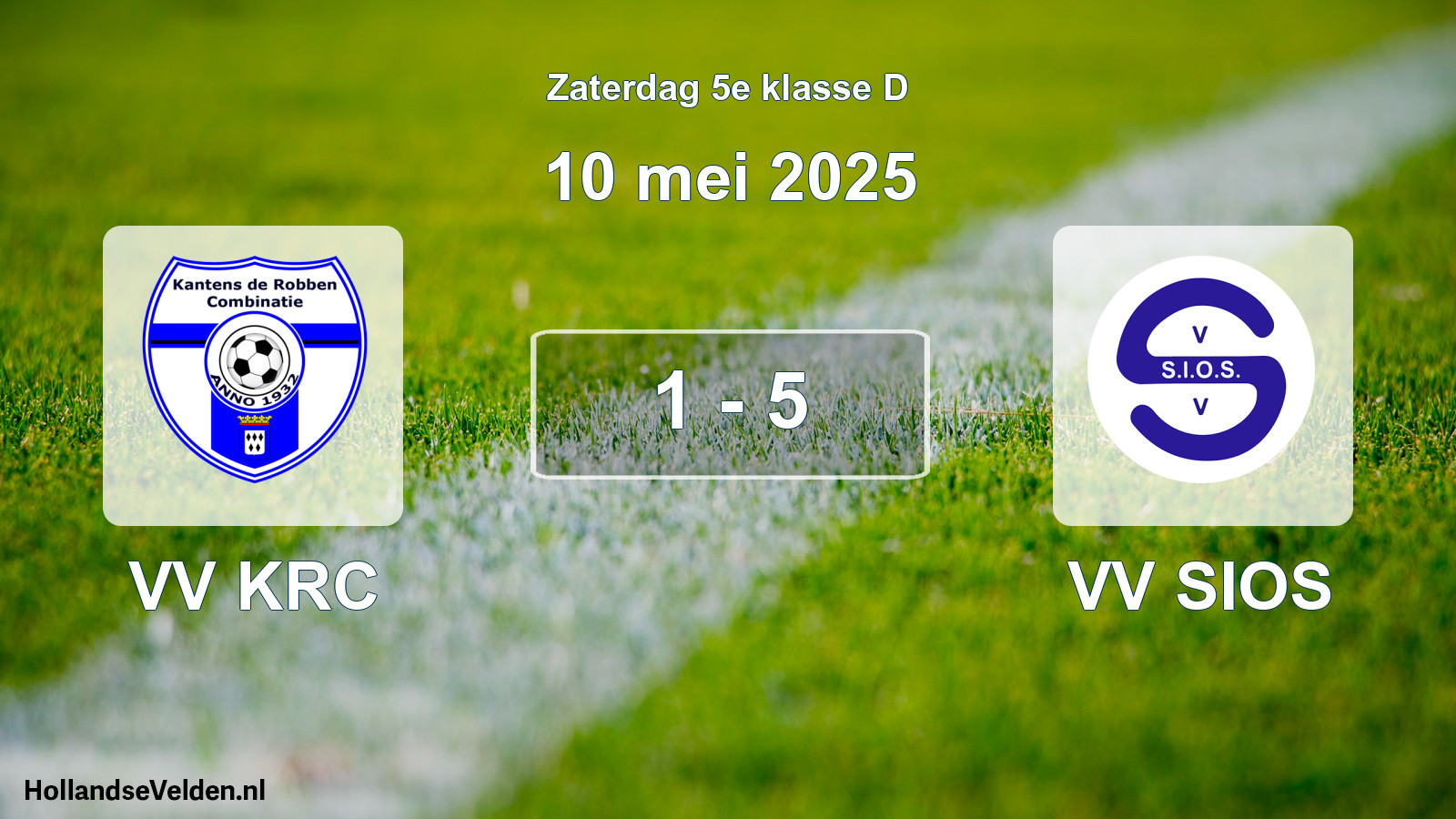 Total number of matches played: VV KRC - VV SIOS 1 - 5 (10 May 2025)