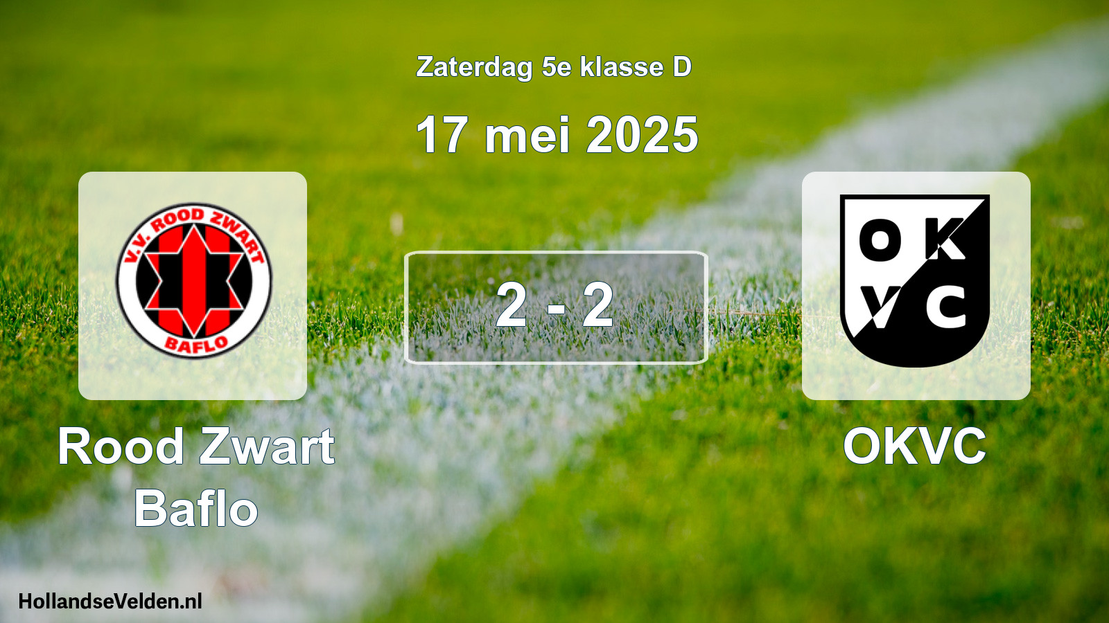 Total number of matches played: Rood Zwart Baflo - OKVC 2 - 2 (17 May 2025)