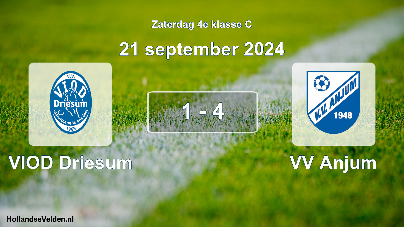 Total number of matches played: VIOD Driesum - VV Anjum 1 - 4 (21 September 2024)