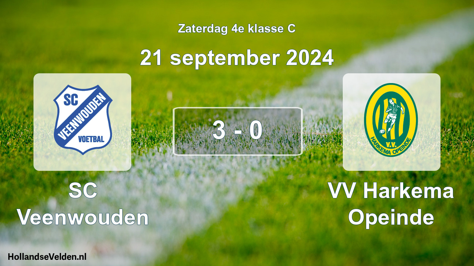 Total number of matches played: SC Veenwouden - VV Harkema Opeinde 3 - 0 (21 September 2024)